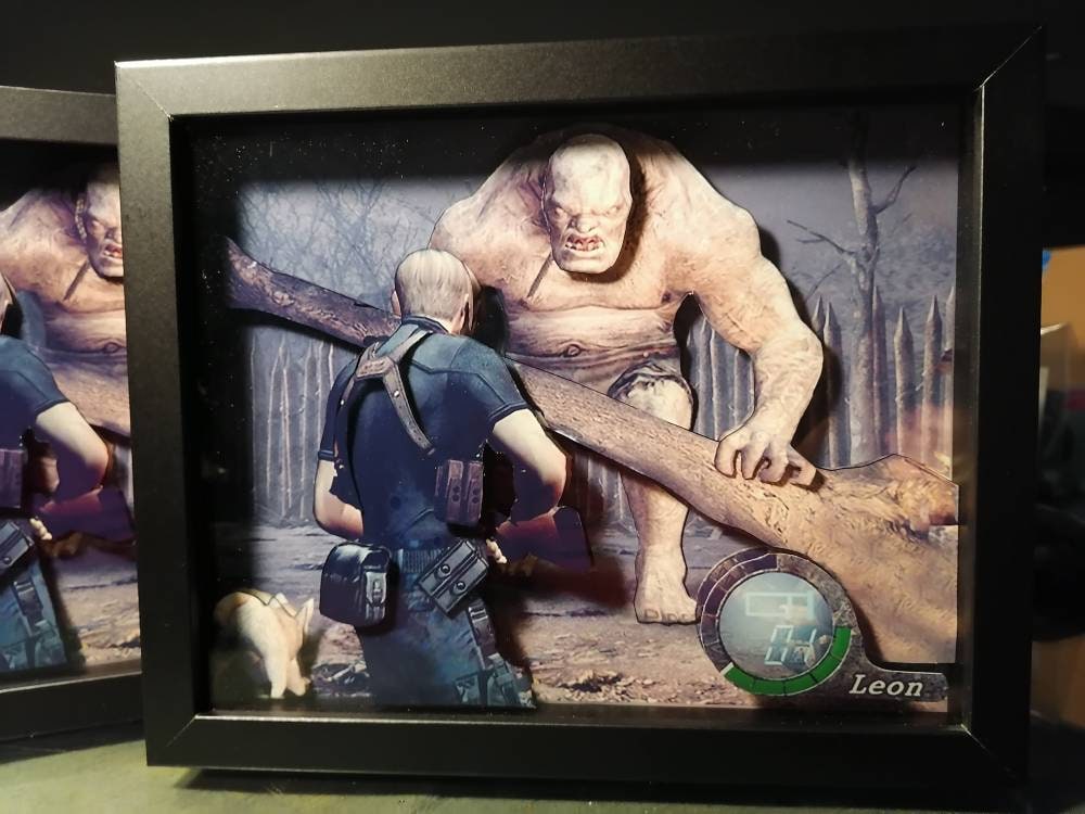 Resident Evil 4 3d shadow box art 3D Artwork | RE4|Videogame Art| 3D shadowbox art| Videogame shadow box| Nostalgic| birthday gift| Retro