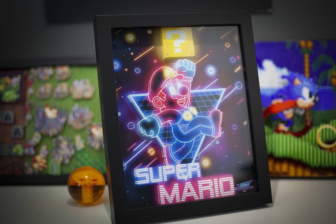 Super Mario LED Shadowbox Diorama