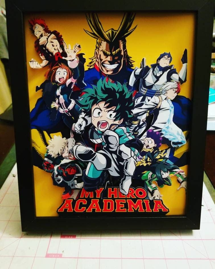 My Hero Academia shadowbox Diorama