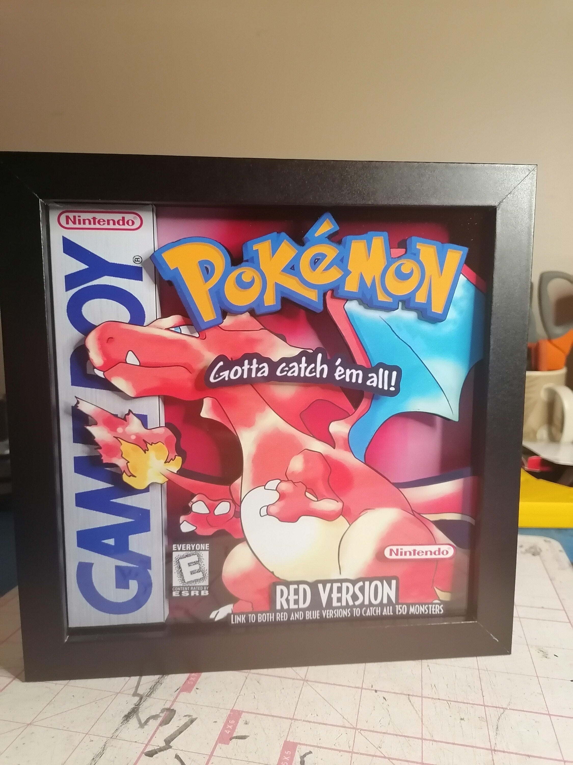 Charizard Pokémon Red 3d Shadowbox Diorama
