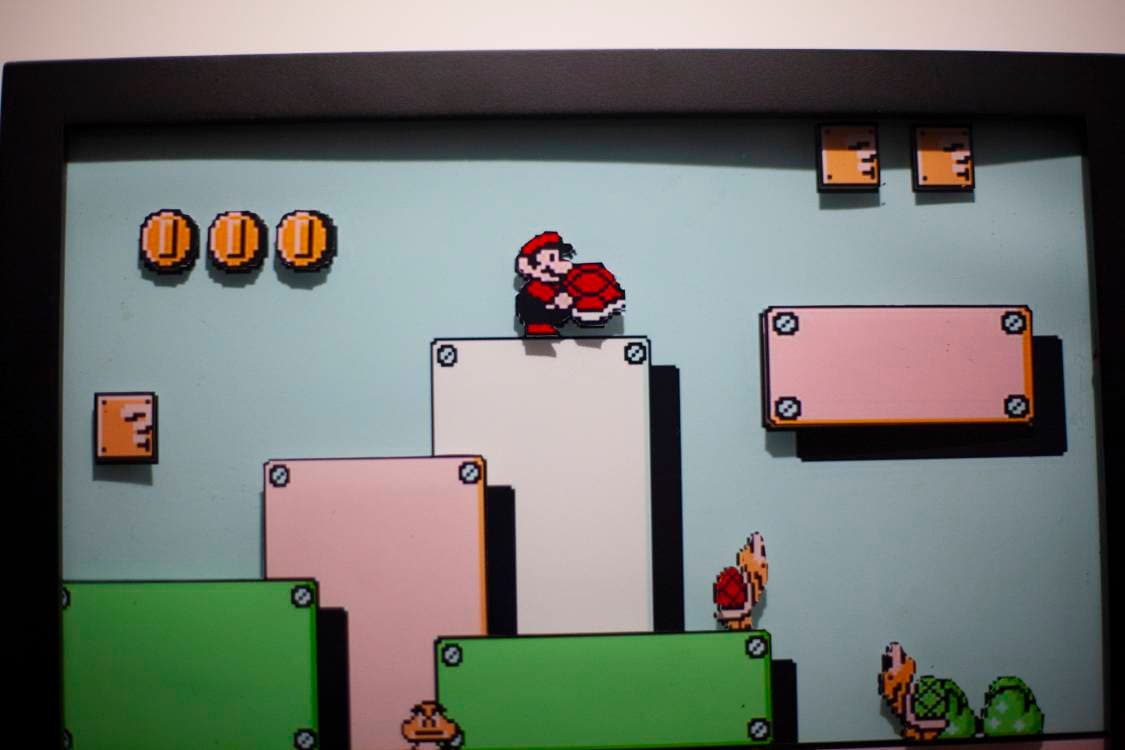 Super Mario 3 3d framed wall art