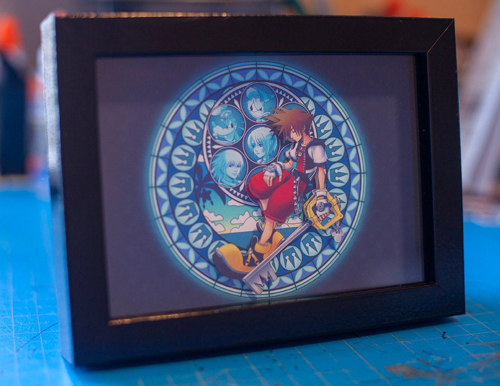 New!! Kingdom Hearts 5x7 Dive to the Heart Shadowbox