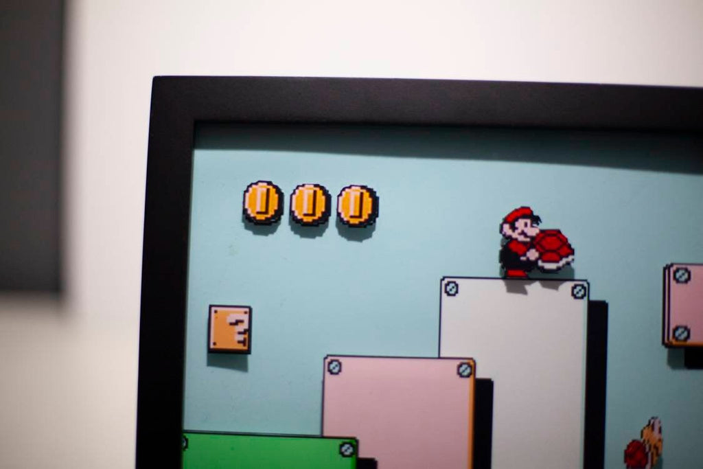 Super Mario 3 3d framed wall art