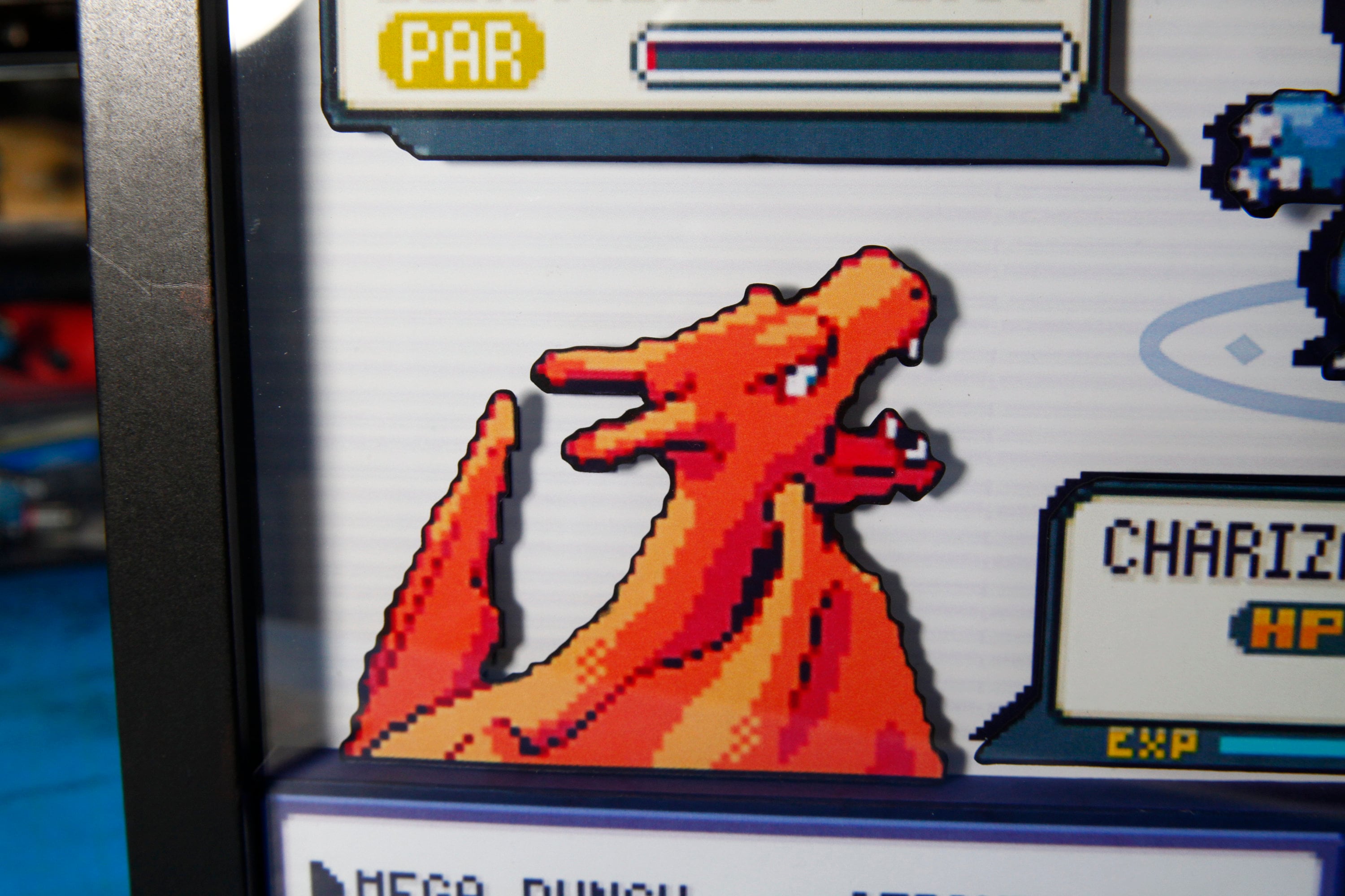 Pokemon Charizard vs. Blastoise 3d shadow box diorama