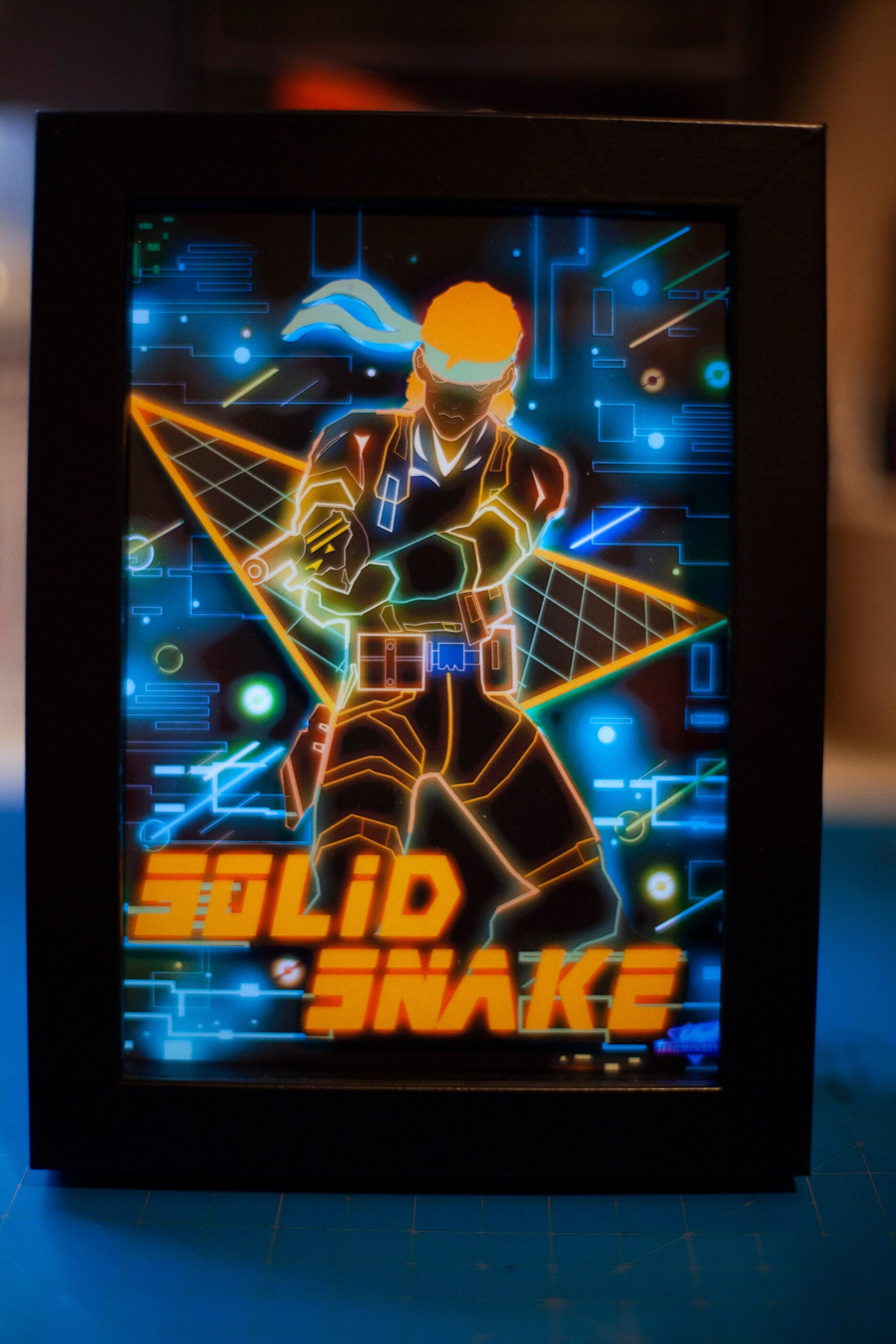 Solid Snake LED Shadowbox Diorama