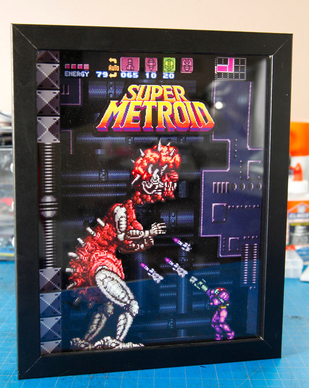 Super Metroid 3D Shadow box Diorama