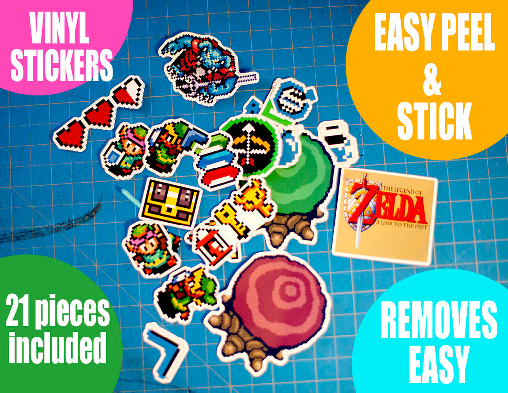 Legend of Zelda Link to the past| Videogame stickers | Laptop iPad Bullet Journal Planner Scrapbooking Vinyl Glossy Stickers