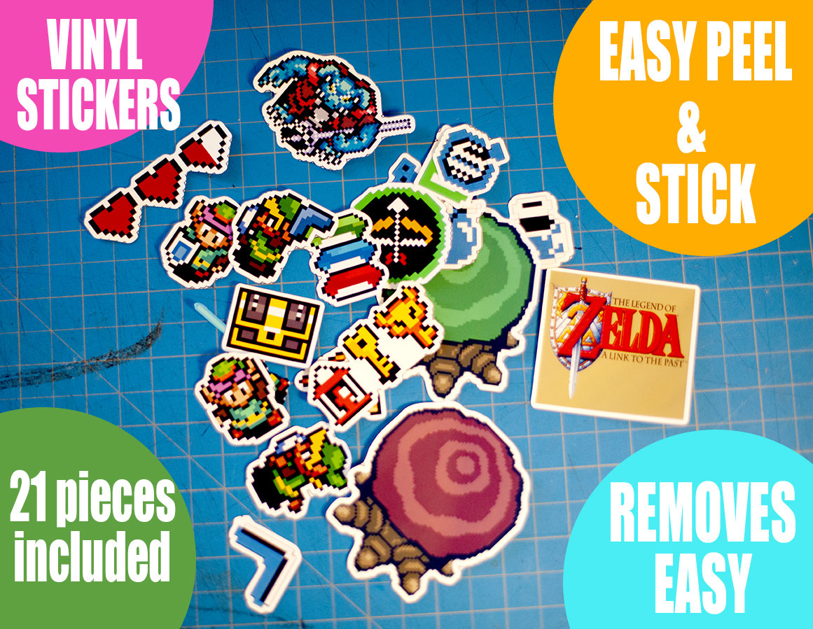 Legend of Zelda Link to the past| Videogame stickers | Laptop iPad Bullet Journal Planner Scrapbooking Vinyl Glossy Stickers