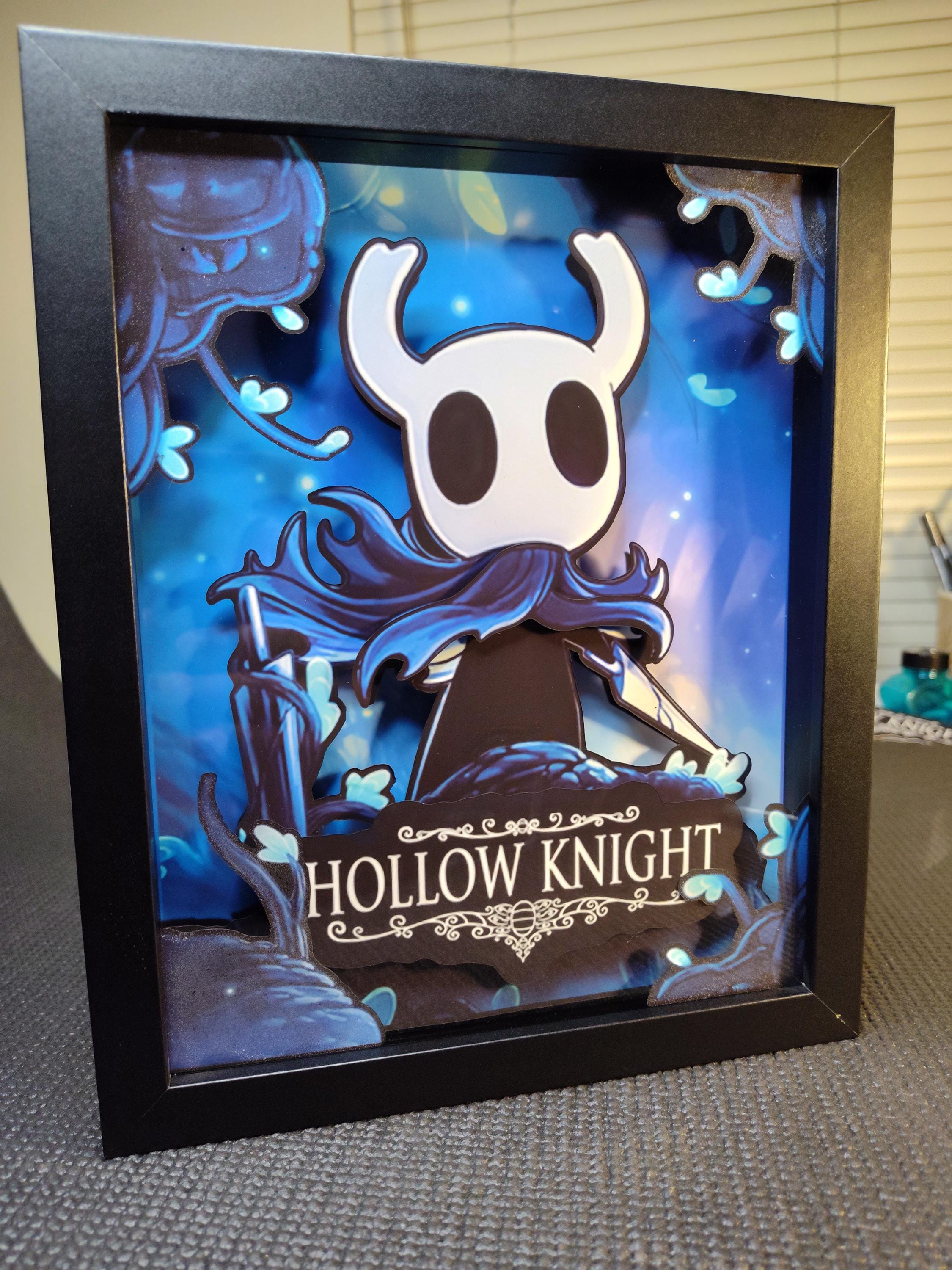 Hollow Knight 3D Shadow Box •  Handmade Diorama • Handmade Gift • Video game Art • Video game Gifts