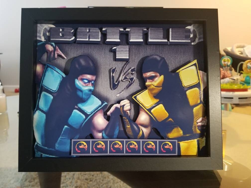 Mortal Kombat Shadowbox Diorama Non Illuminated