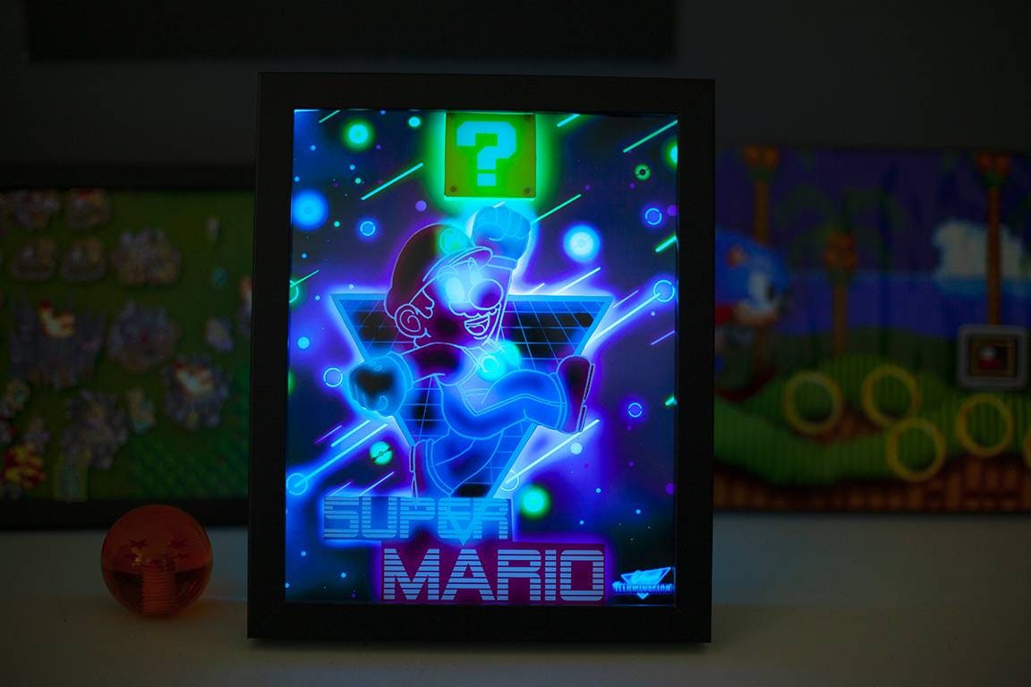 Super Mario LED Shadowbox Diorama