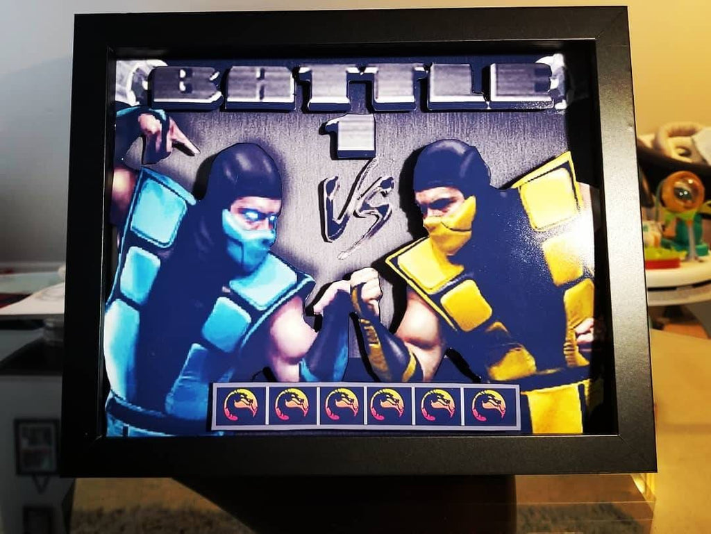 Mortal Kombat Shadowbox Diorama Non Illuminated