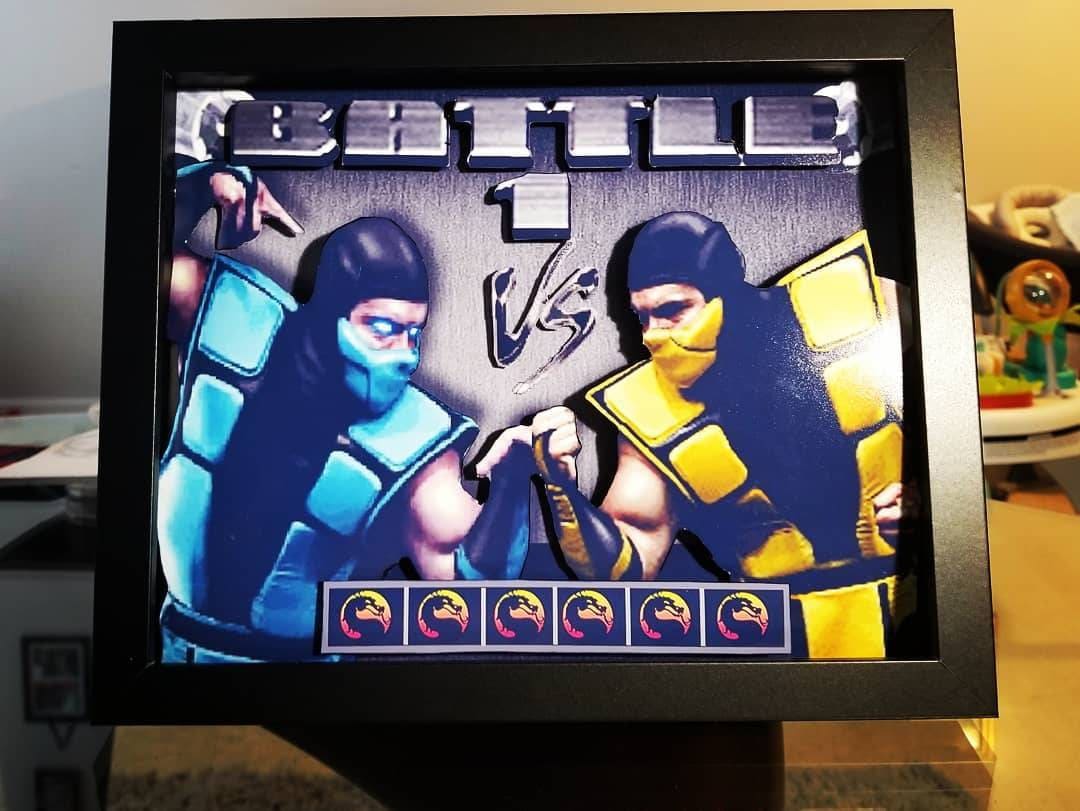 Mortal Kombat Shadowbox Diorama Non Illuminated