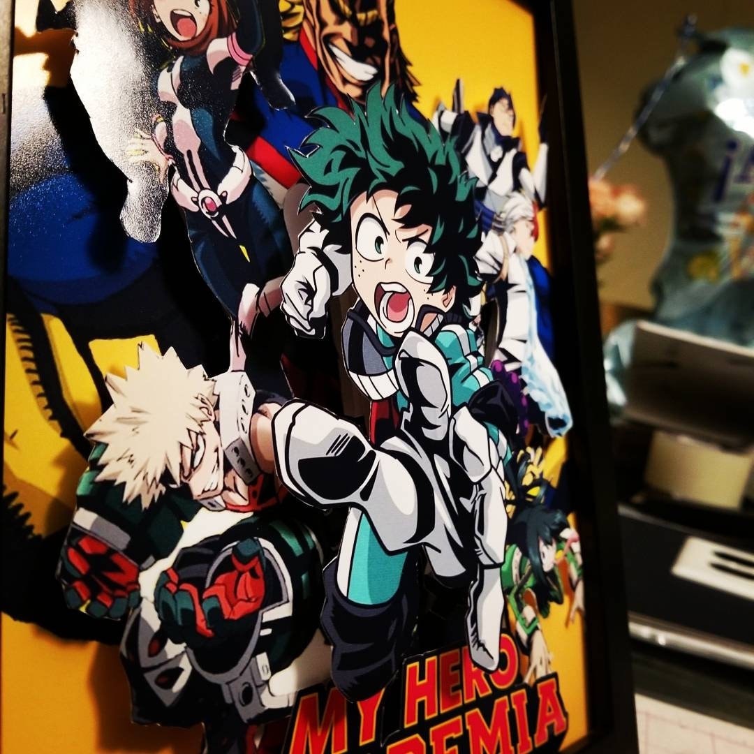 My Hero Academia shadowbox Diorama