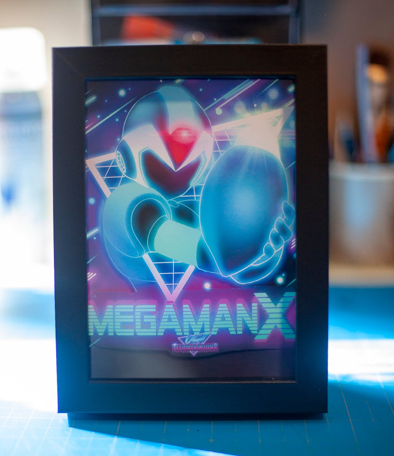 MegaMan X Led Shadowbox Diorama