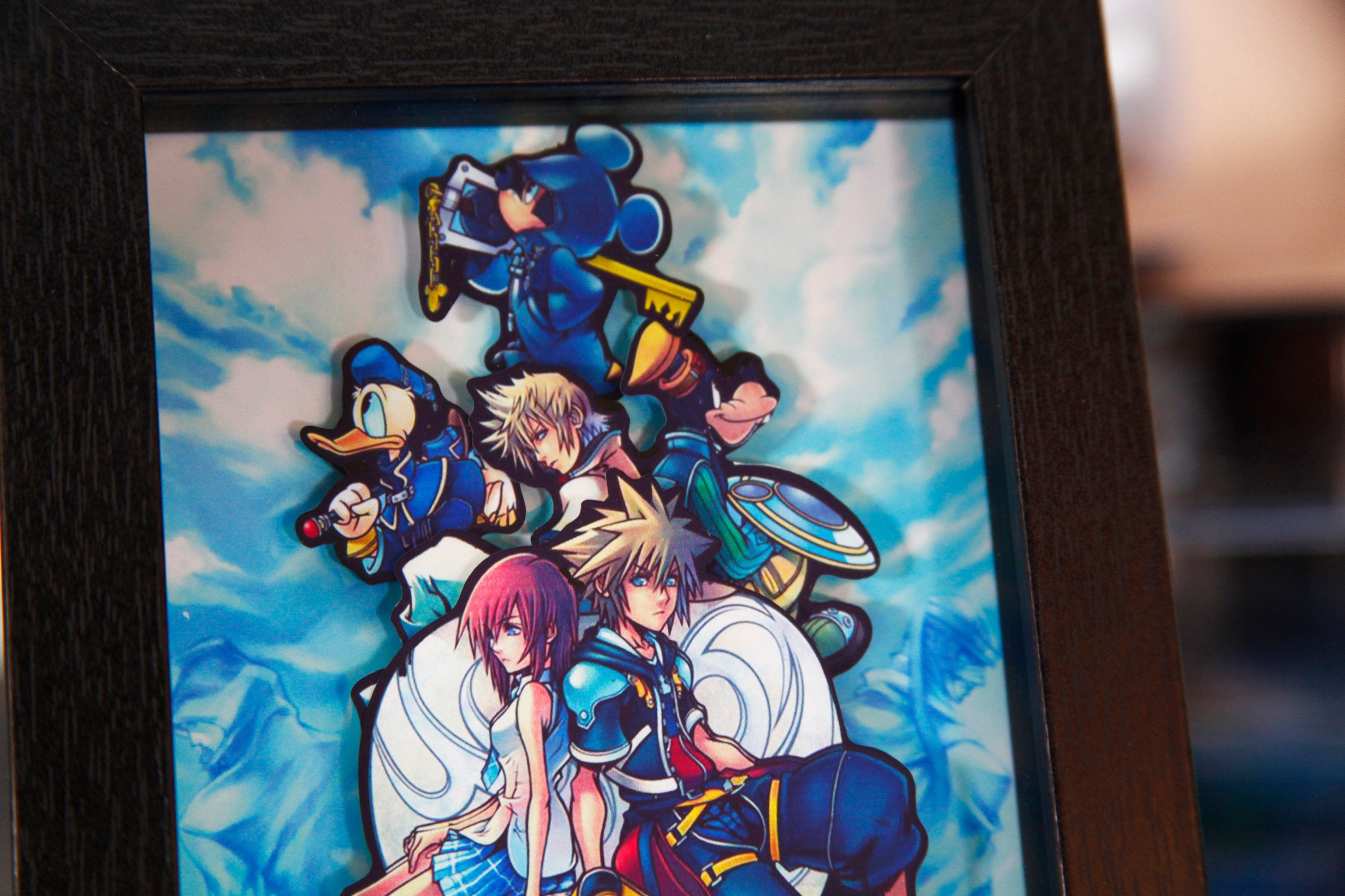 New! Kingdom Hearts 2 5x7  Shadowbox Diorama