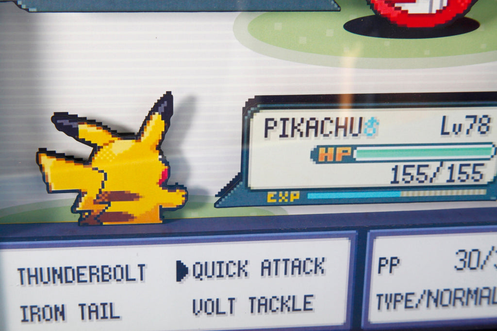 Pokemon Pikachu vs. Electrode 3d shadow box diorama