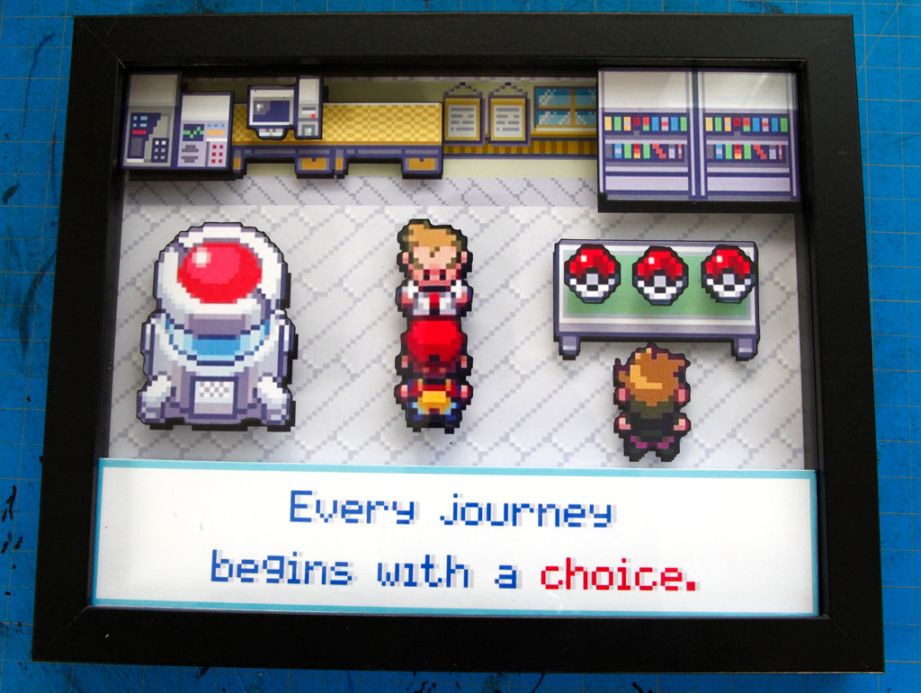 Pokemon shadow box | Unique Gift idea |Retro Classic| Video game decor| Gift for him| Pokemon Gift for men| Pokemon gift for women| decor
