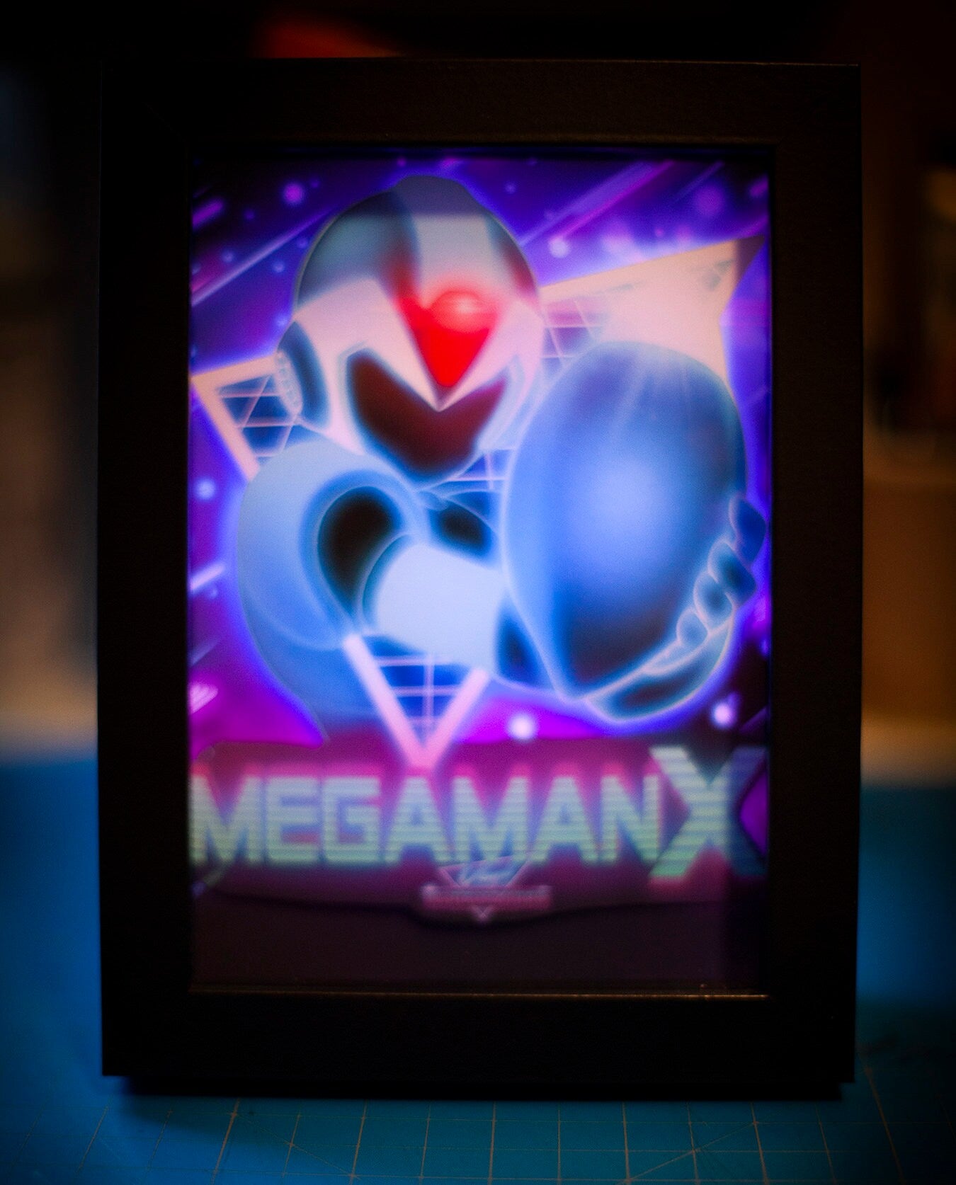 MegaMan X Led Shadowbox Diorama