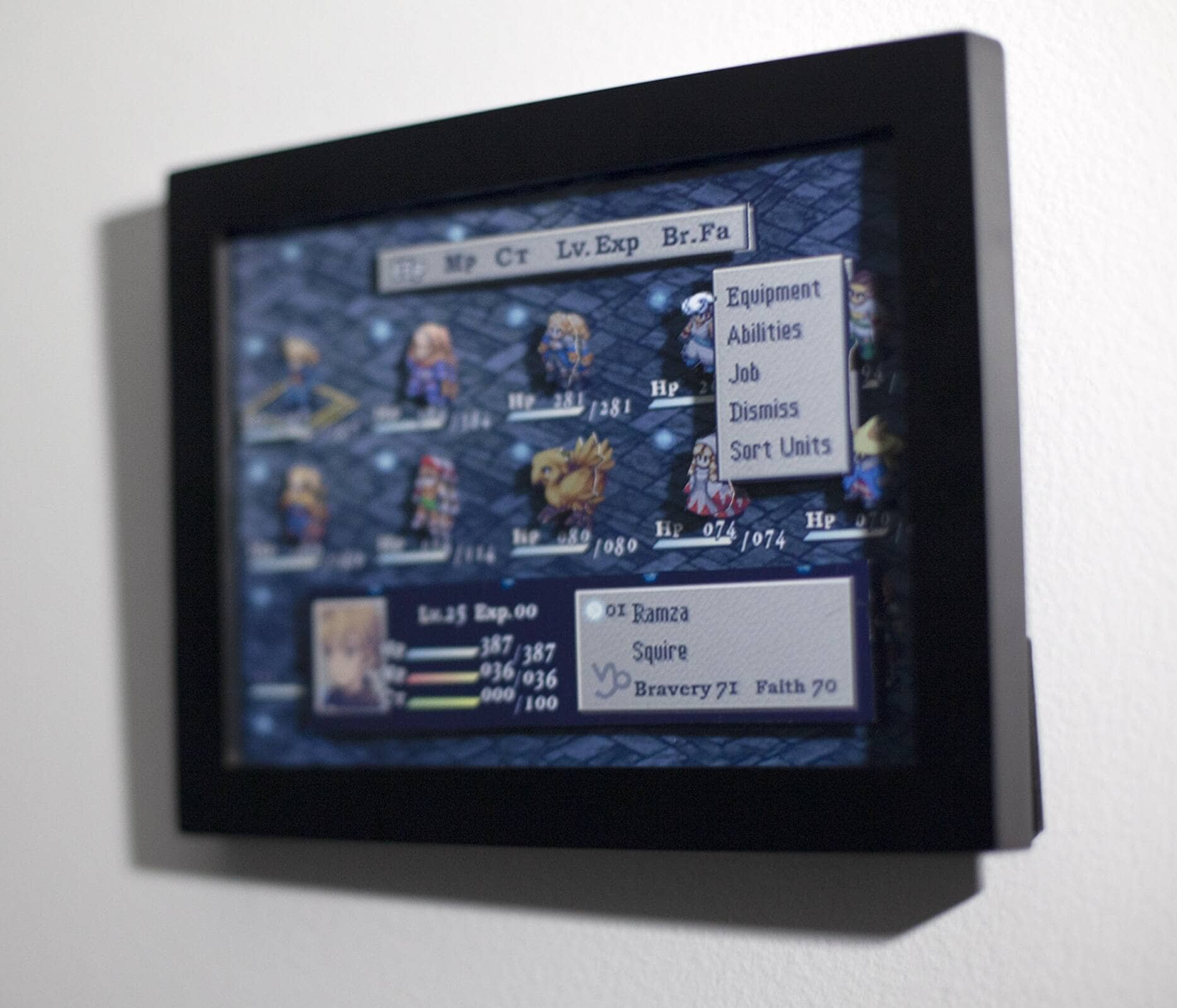 Final Fantasy Tactics Mini Shadow box Diorama