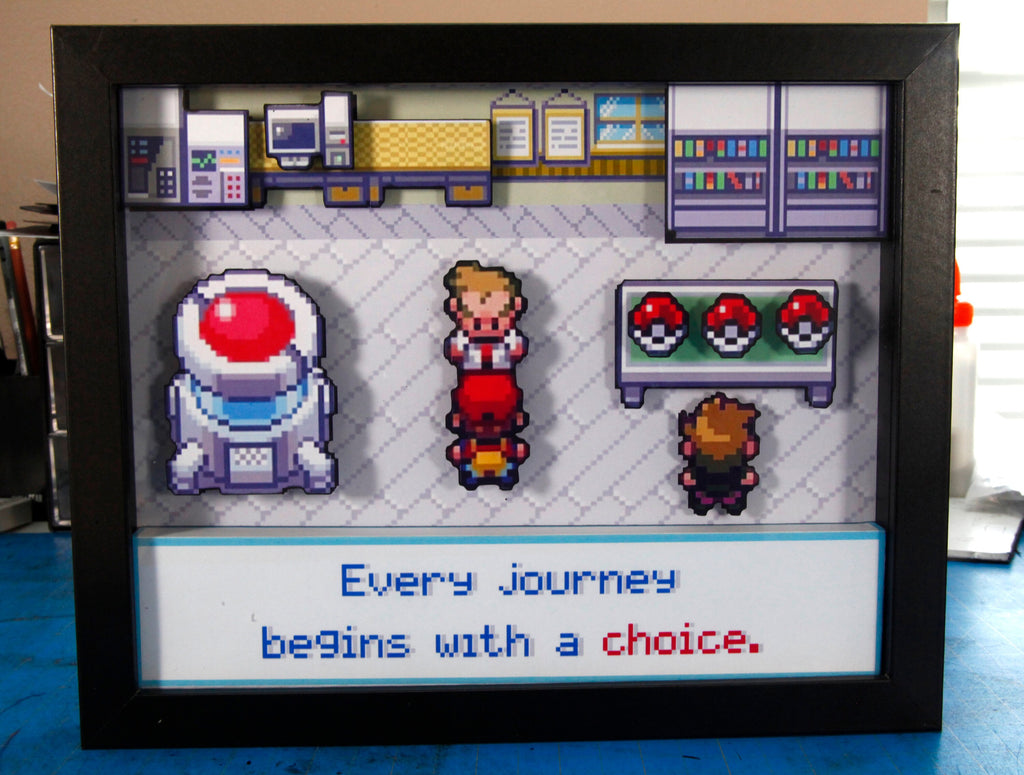 Pokemon shadow box | Unique Gift idea |Retro Classic| Video game decor| Gift for him| Pokemon Gift for men| Pokemon gift for women| decor