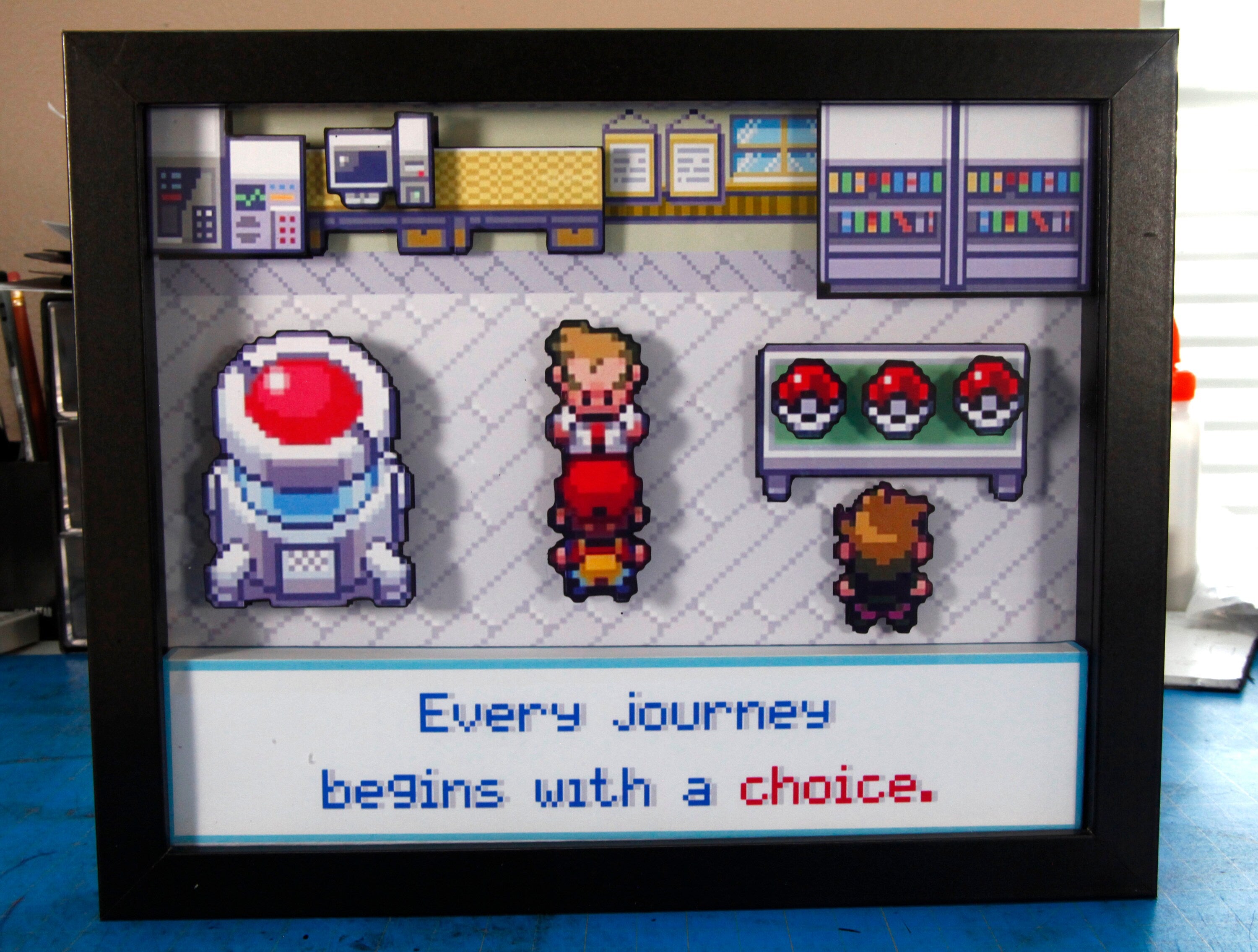 Pokemon shadow box | Unique Gift idea |Retro Classic| Video game decor| Gift for him| Pokemon Gift for men| Pokemon gift for women| decor