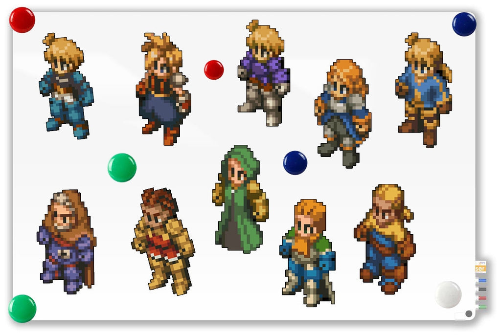 Videogame Refrigerator Magnets | Final Fantasy Tactics magnets Main Characters