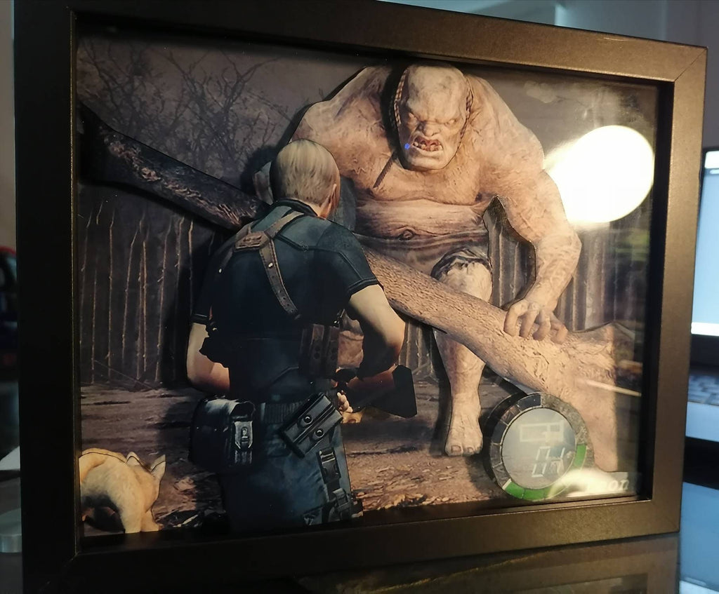 Resident Evil 4 3d shadow box art 3D Artwork | RE4|Videogame Art| 3D shadowbox art| Videogame shadow box| Nostalgic| birthday gift| Retro