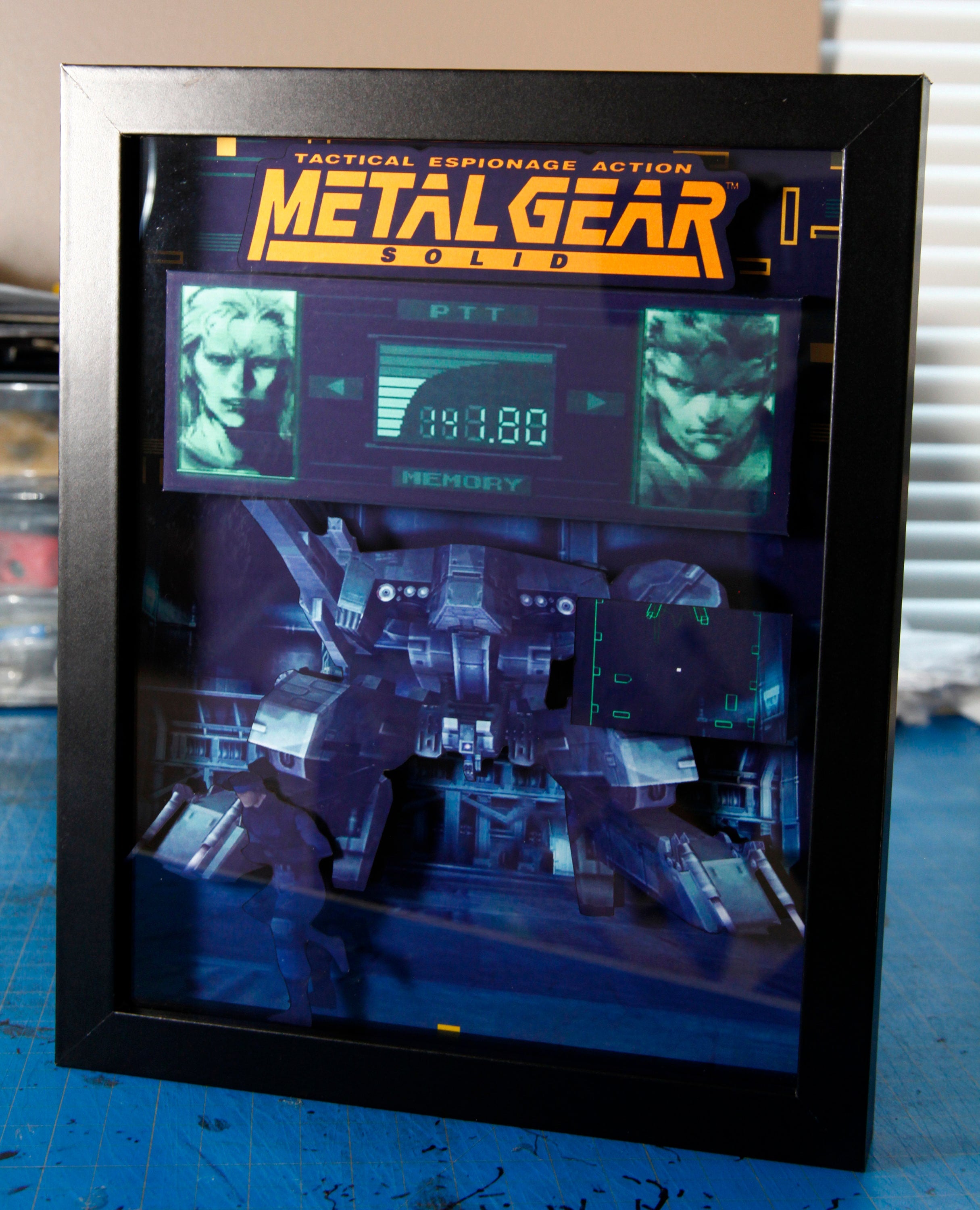 Metal Gear Solid Shadow Box for Gamers | Handmade Wall Art | Unique Gaming Gift | Retro Video Game Decor | Gaming Room | Classic Games