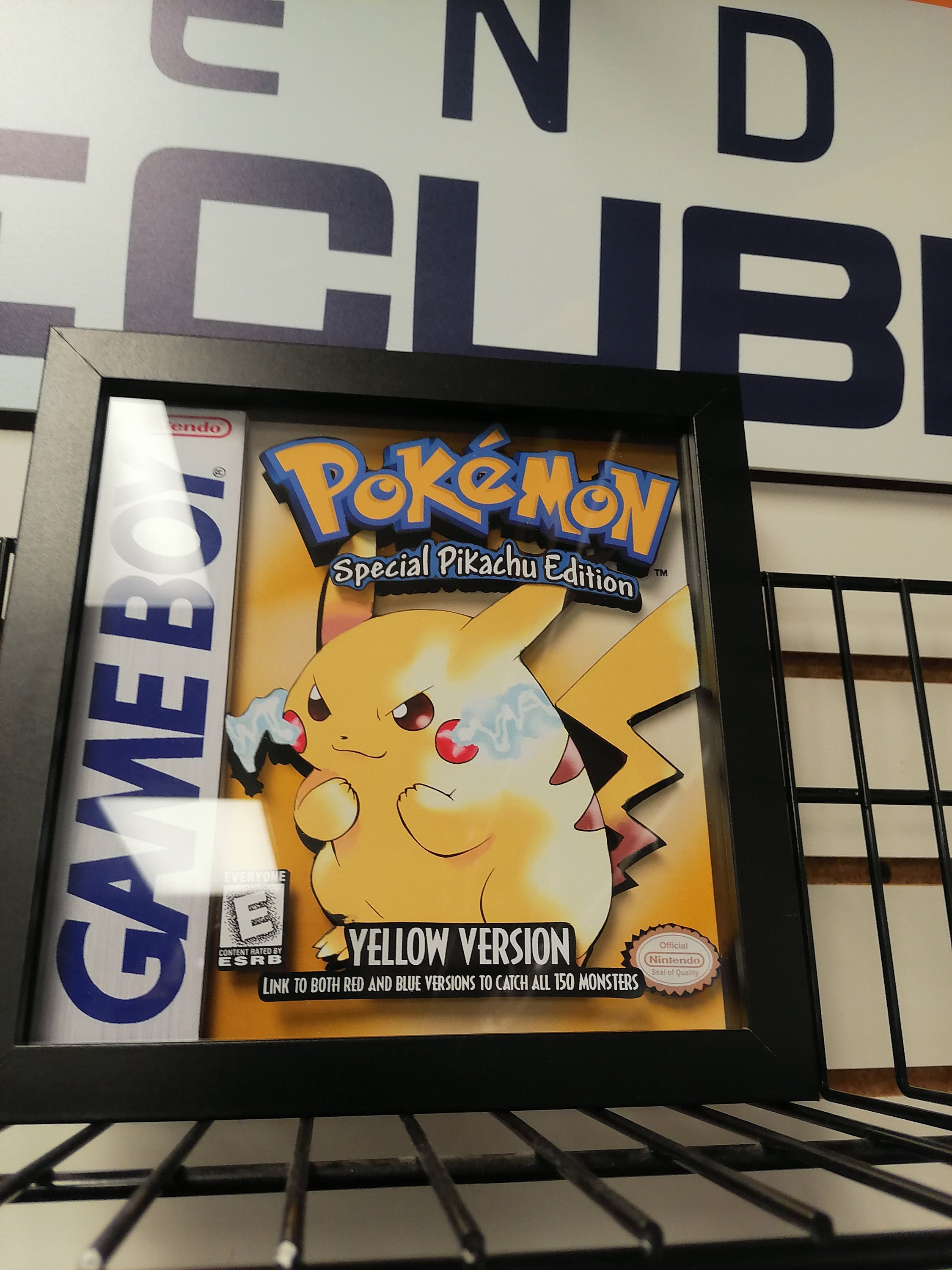 Pikachu 3D Shadow box Pokemon  Art Diorama