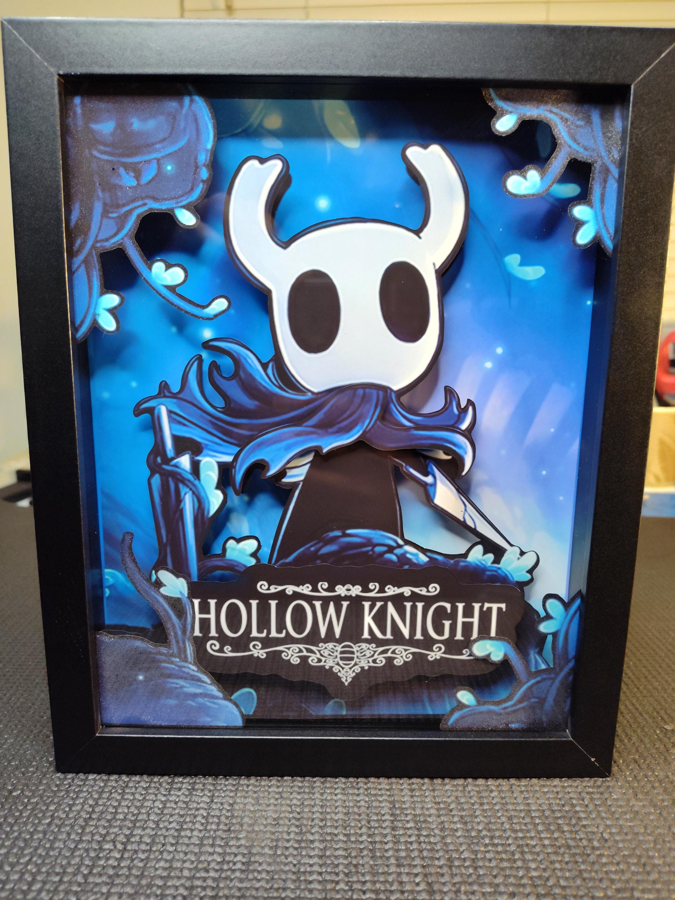 Hollow Knight 3D Shadow Box •  Handmade Diorama • Handmade Gift • Video game Art • Video game Gifts