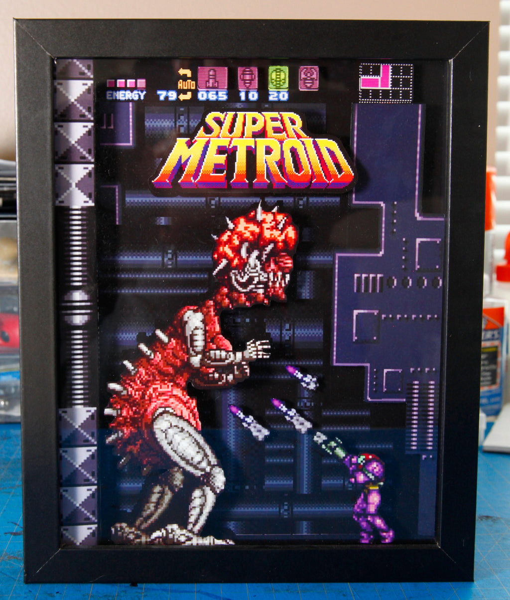 Super Metroid 3D Shadow box Diorama