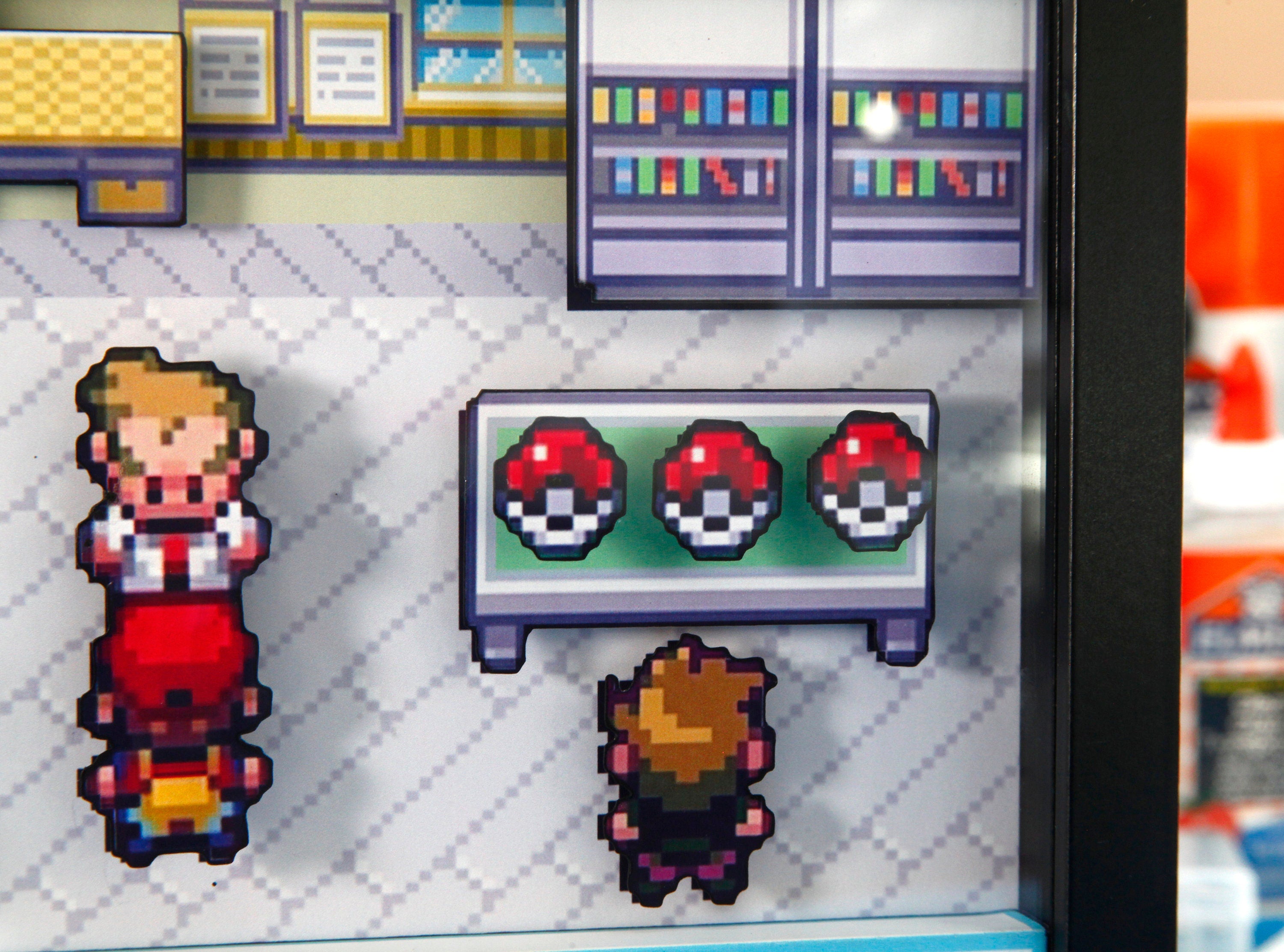 Pokemon shadow box | Unique Gift idea |Retro Classic| Video game decor| Gift for him| Pokemon Gift for men| Pokemon gift for women| decor