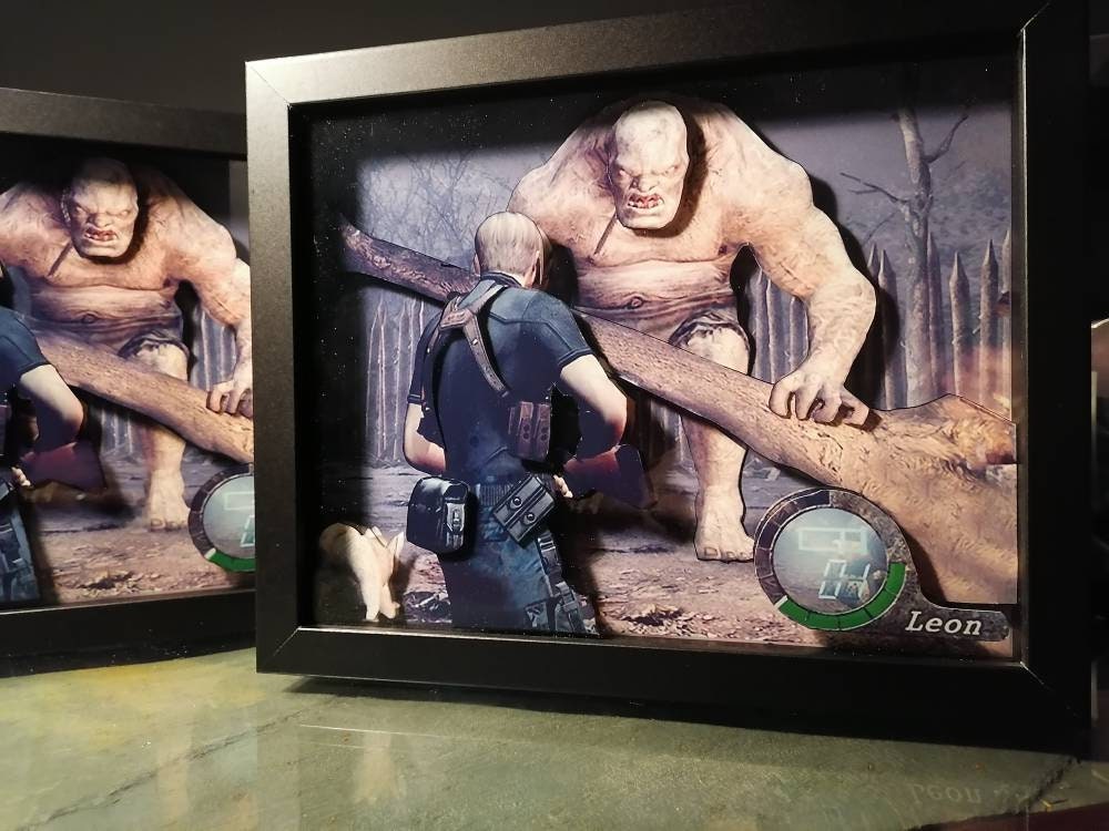 Resident Evil 4 3d shadow box art 3D Artwork | RE4|Videogame Art| 3D shadowbox art| Videogame shadow box| Nostalgic| birthday gift| Retro