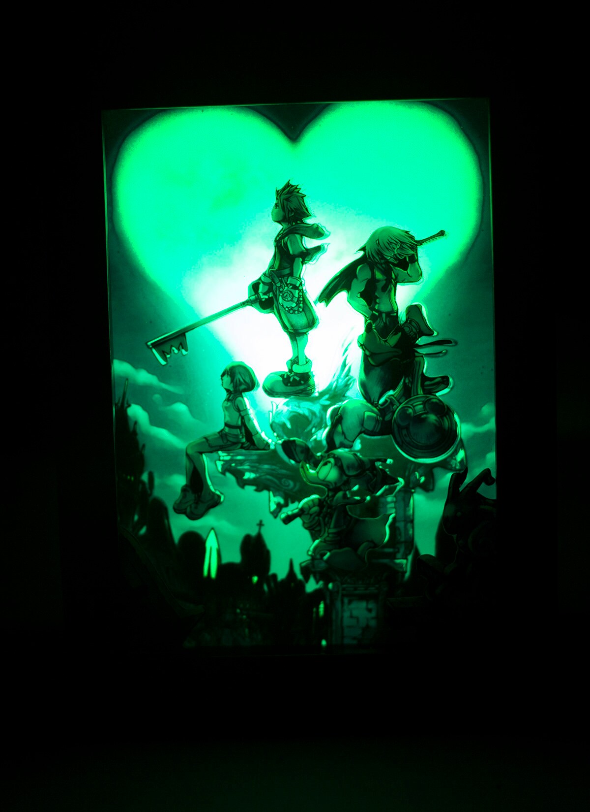 Kingdom Hearts Shadowbox Diorama Video game Night light, Video game Lightbox, Amazing gift for birthday, Christmas, Shade Lamp