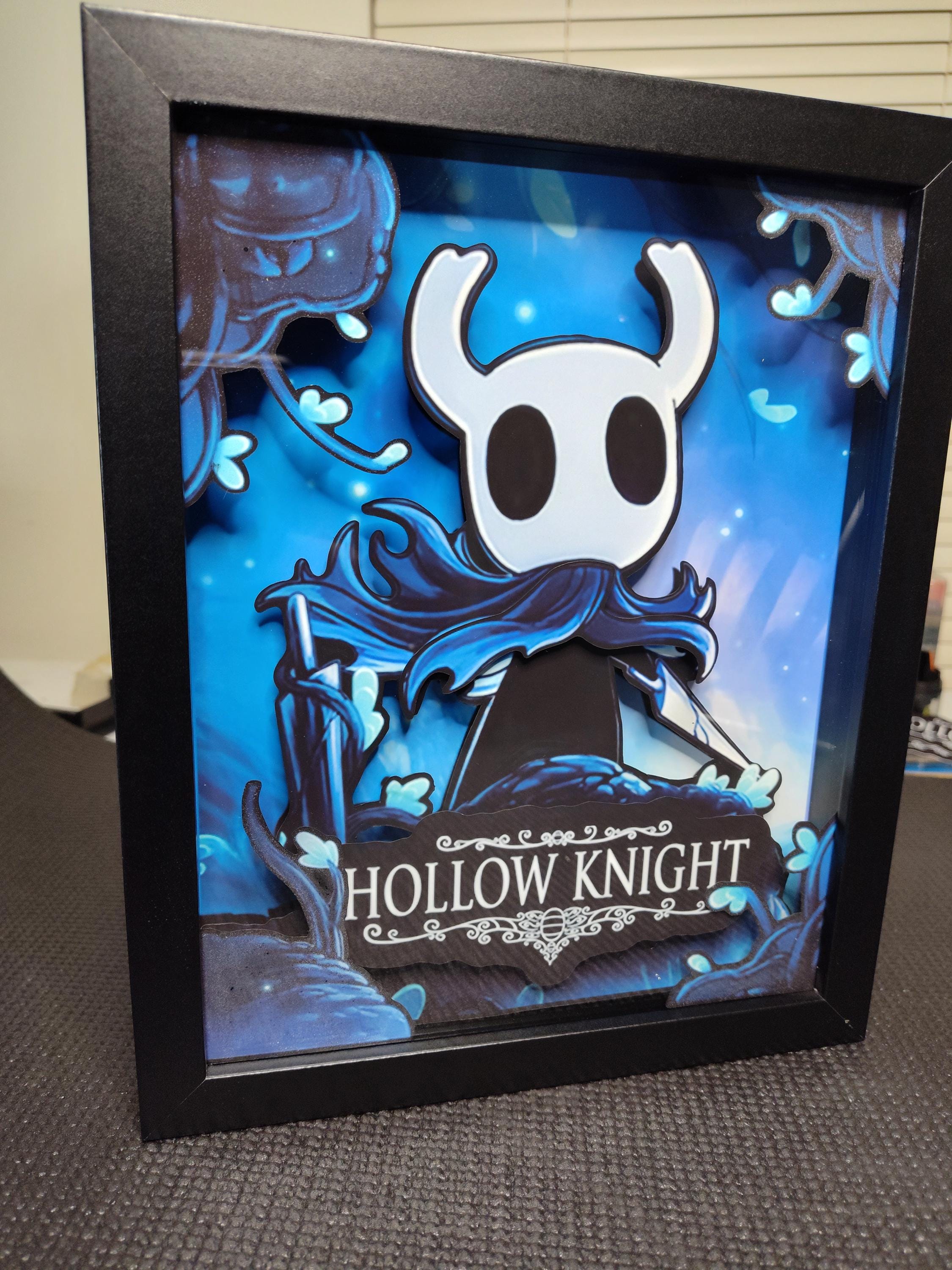 Hollow Knight 3D Shadow Box •  Handmade Diorama • Handmade Gift • Video game Art • Video game Gifts