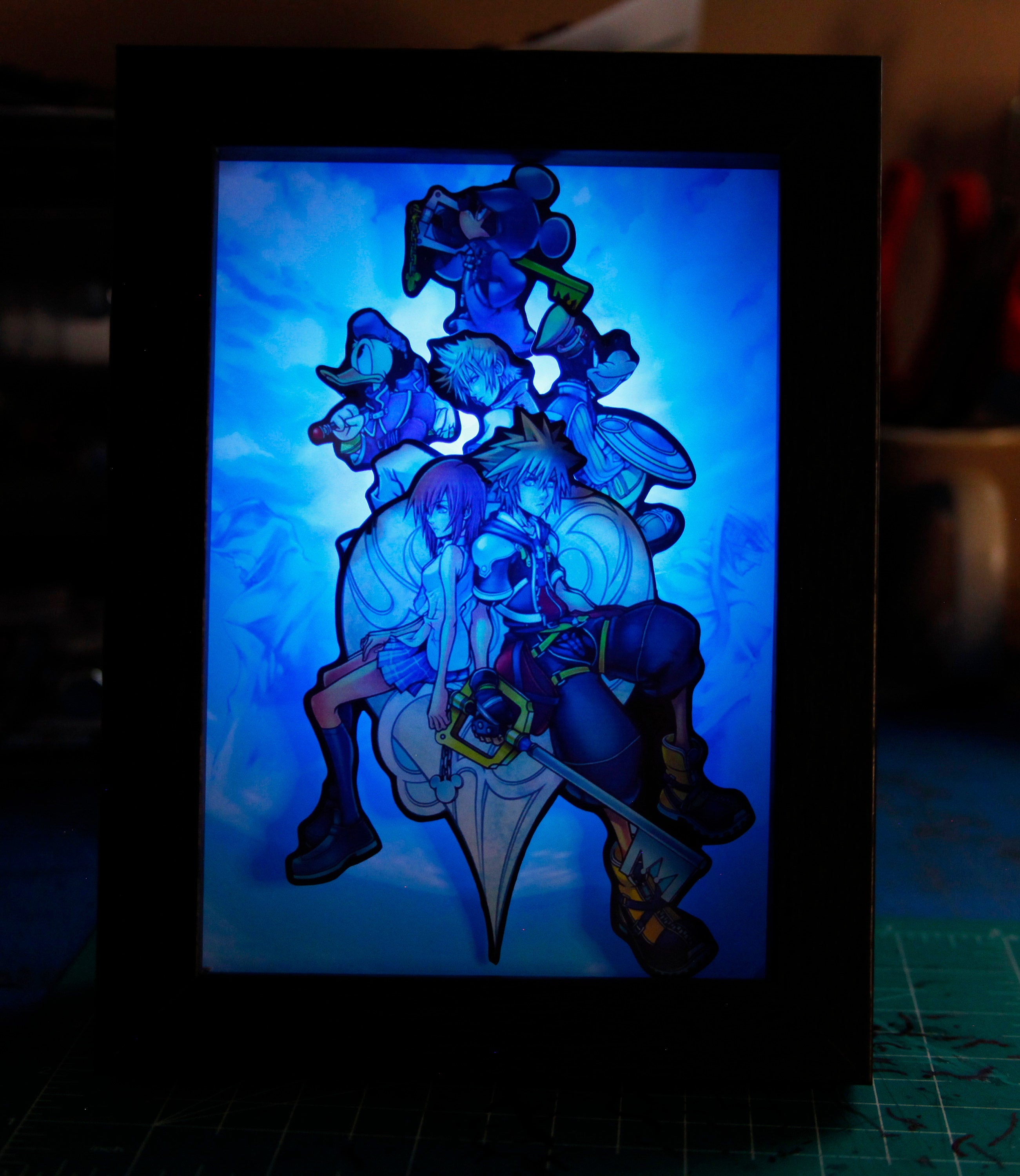 New! Kingdom Hearts 2 5x7  Shadowbox Diorama
