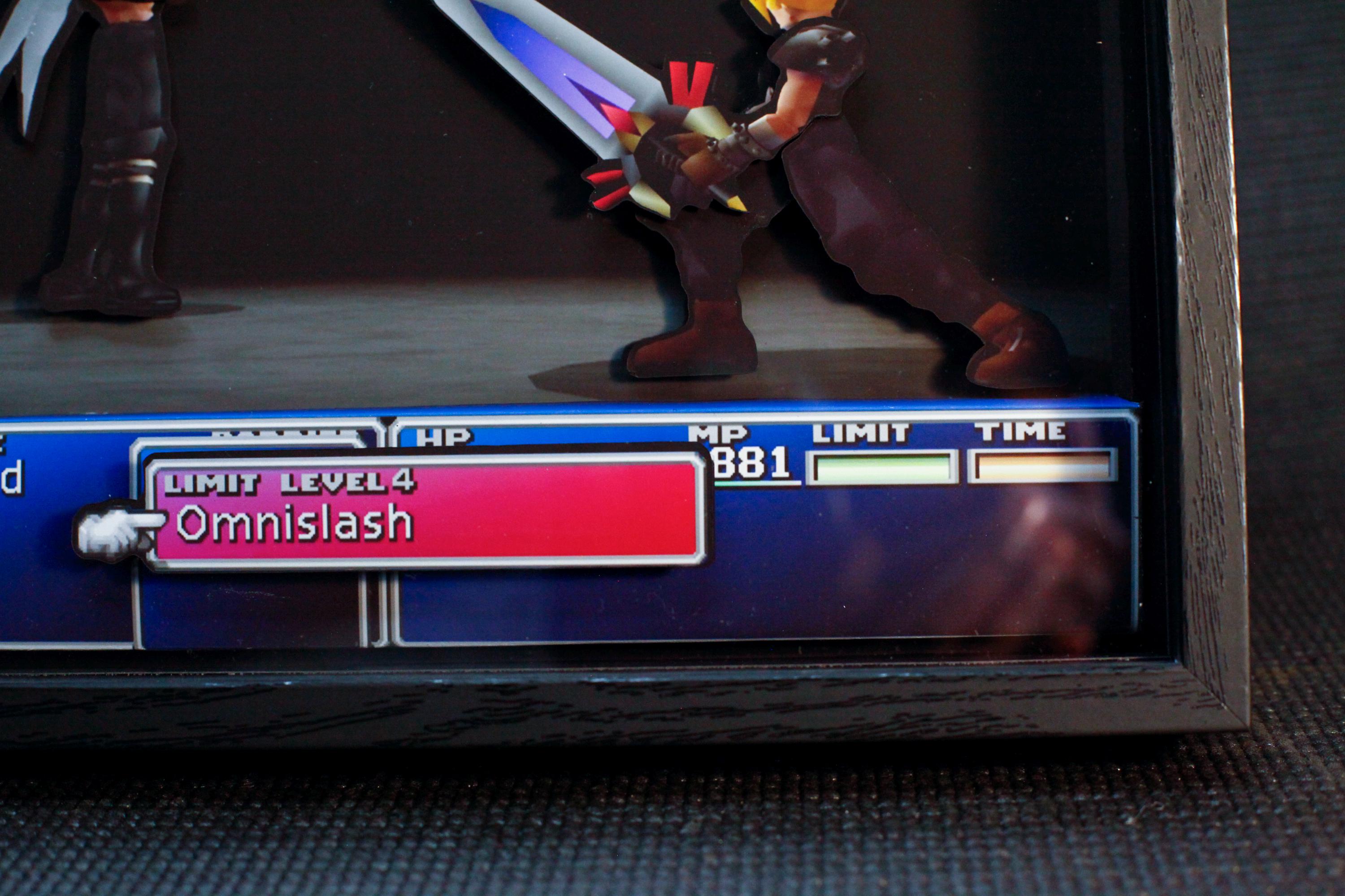 Final Fantasy VII Cloud vs. Sephiroth: Omnislash 3D Shadow Box•  Handmade Diorama • Handmade Gift • Video game Art • Video game Gifts