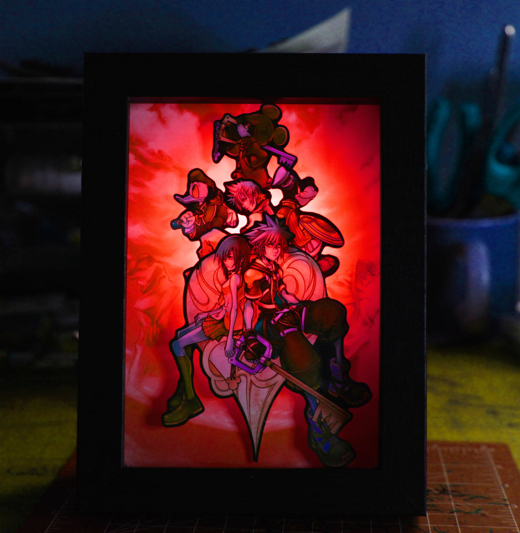 New! Kingdom Hearts 2 5x7  Shadowbox Diorama