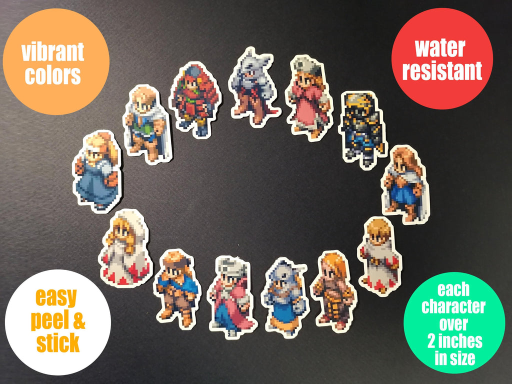 Final Fantasy Tactics 3D Shadow Box + sticker bundle • Handmade Diorama • Handmade Gift • Video game Art •  Video game Gifts