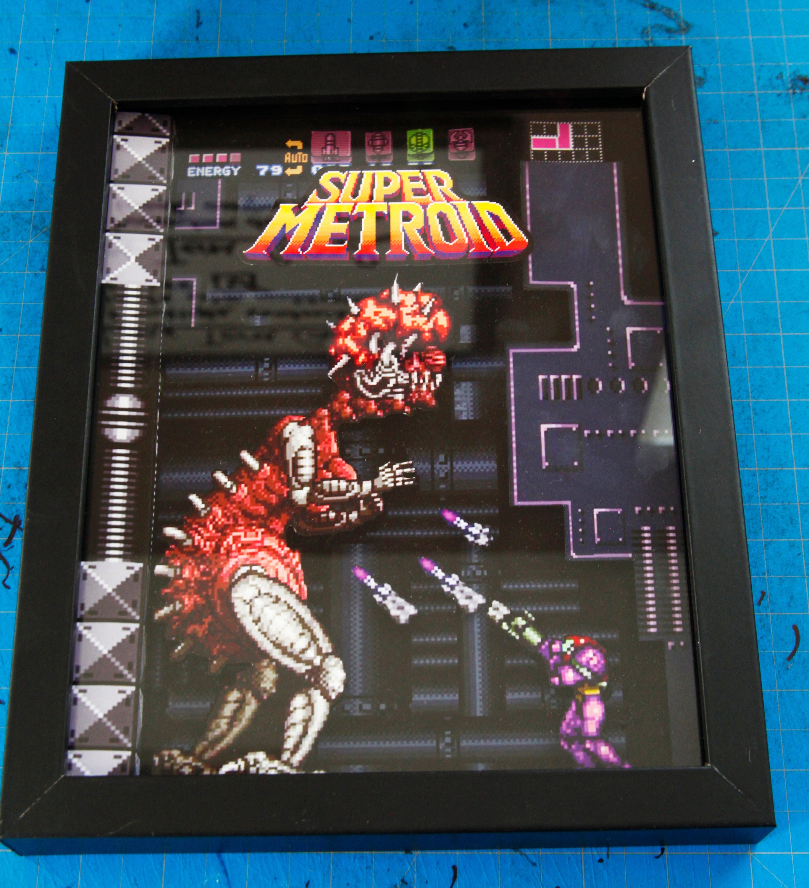 Super Metroid 3D Shadow box Diorama