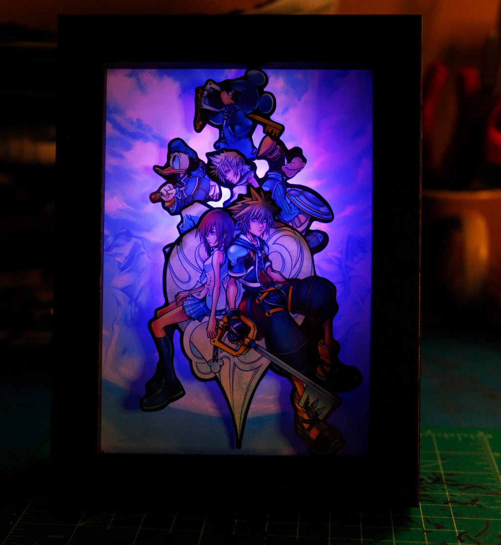 New! Kingdom Hearts 2 5x7  Shadowbox Diorama
