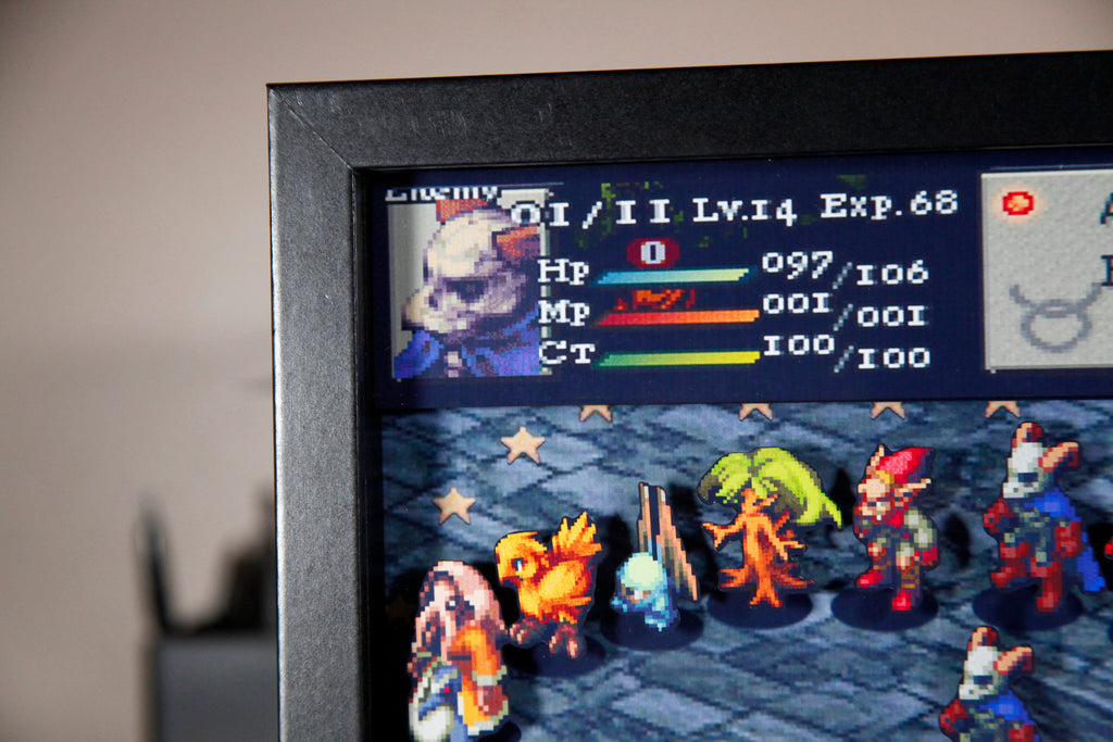 Final Fantasy Tactics Enemies 3D Shadowbox •  Handmade Diorama • Handmade Gift • Video game Art • Video game Gifts •