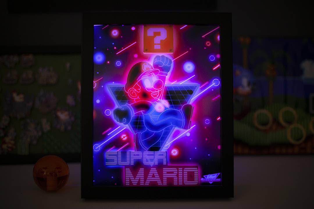 Super Mario LED Shadowbox Diorama