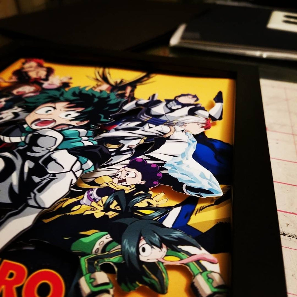 My Hero Academia shadowbox Diorama