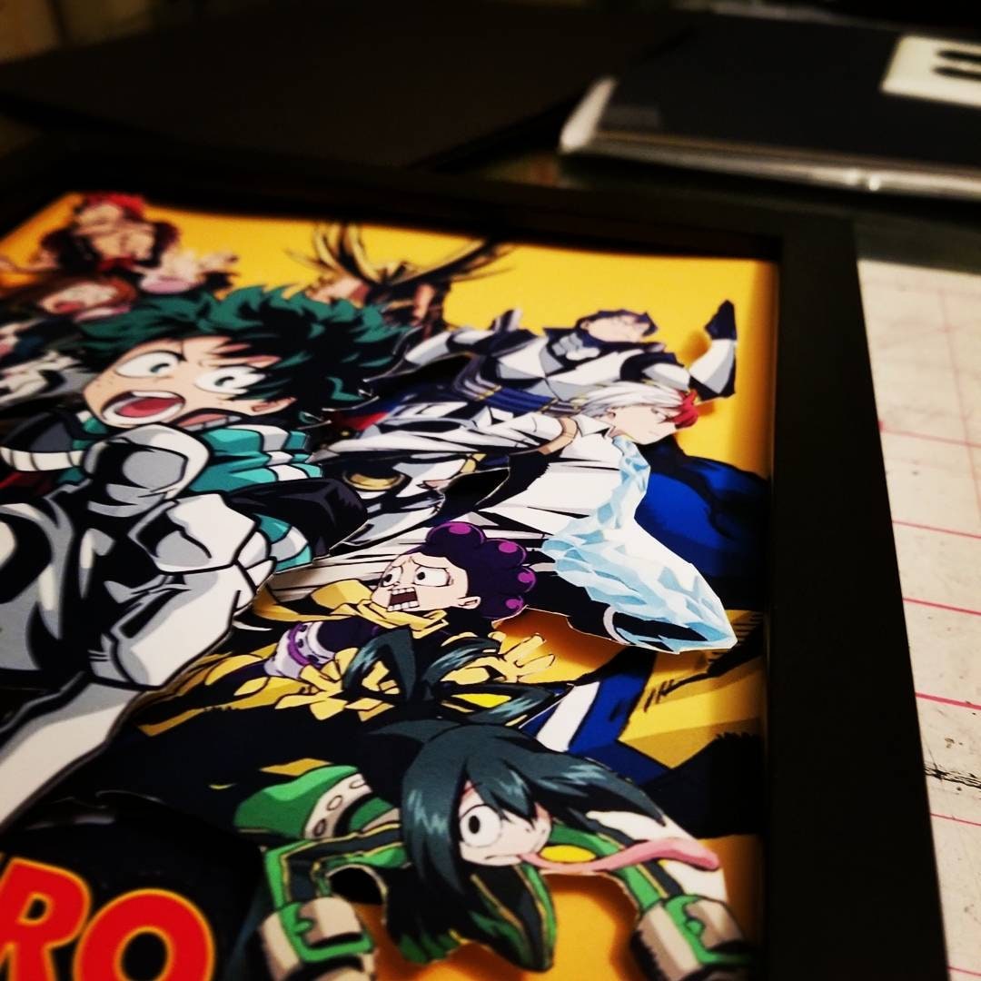 My Hero Academia shadowbox Diorama