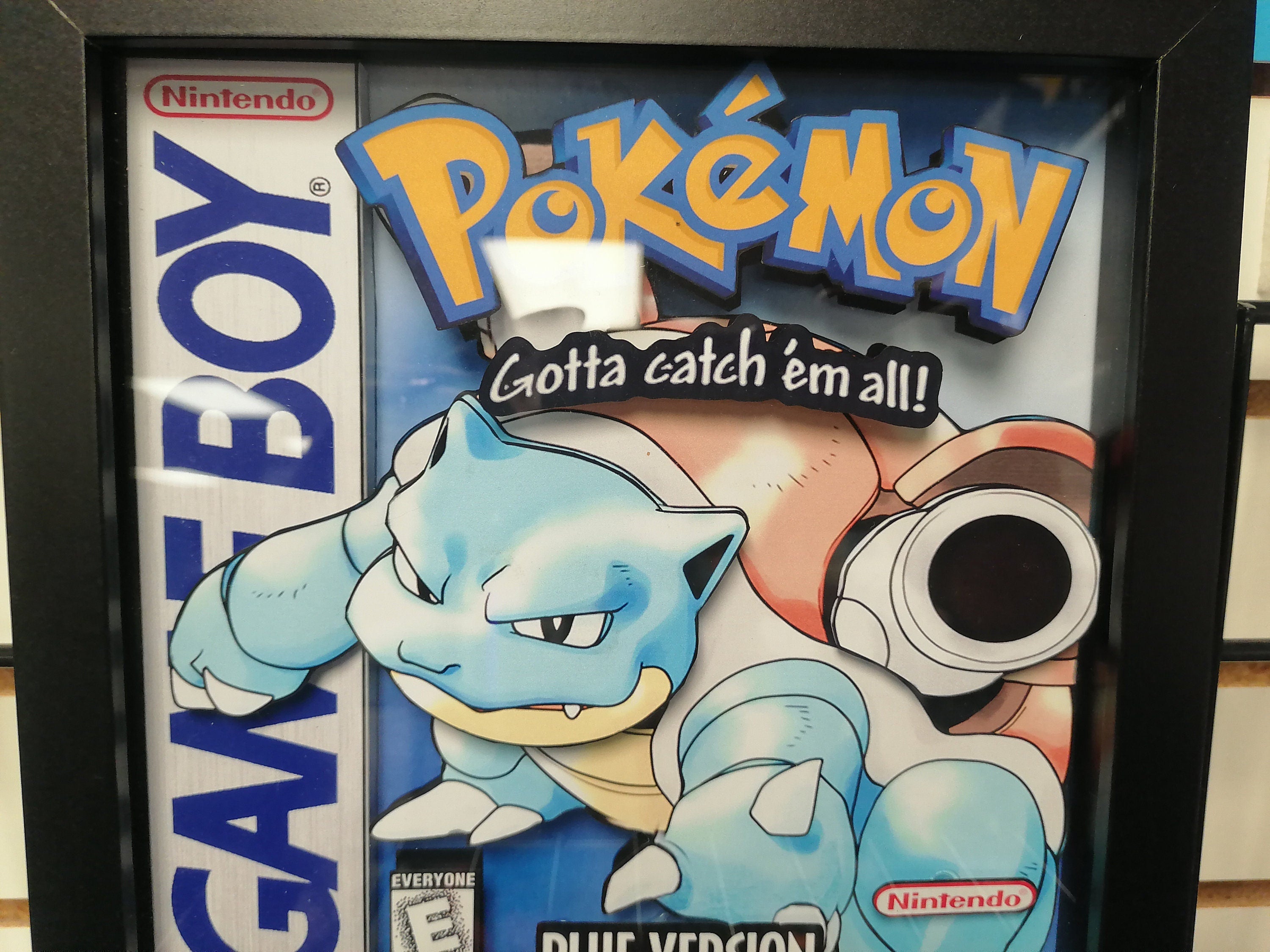 New!! Blastoise Blue Version 3d Shadowbox Diorama