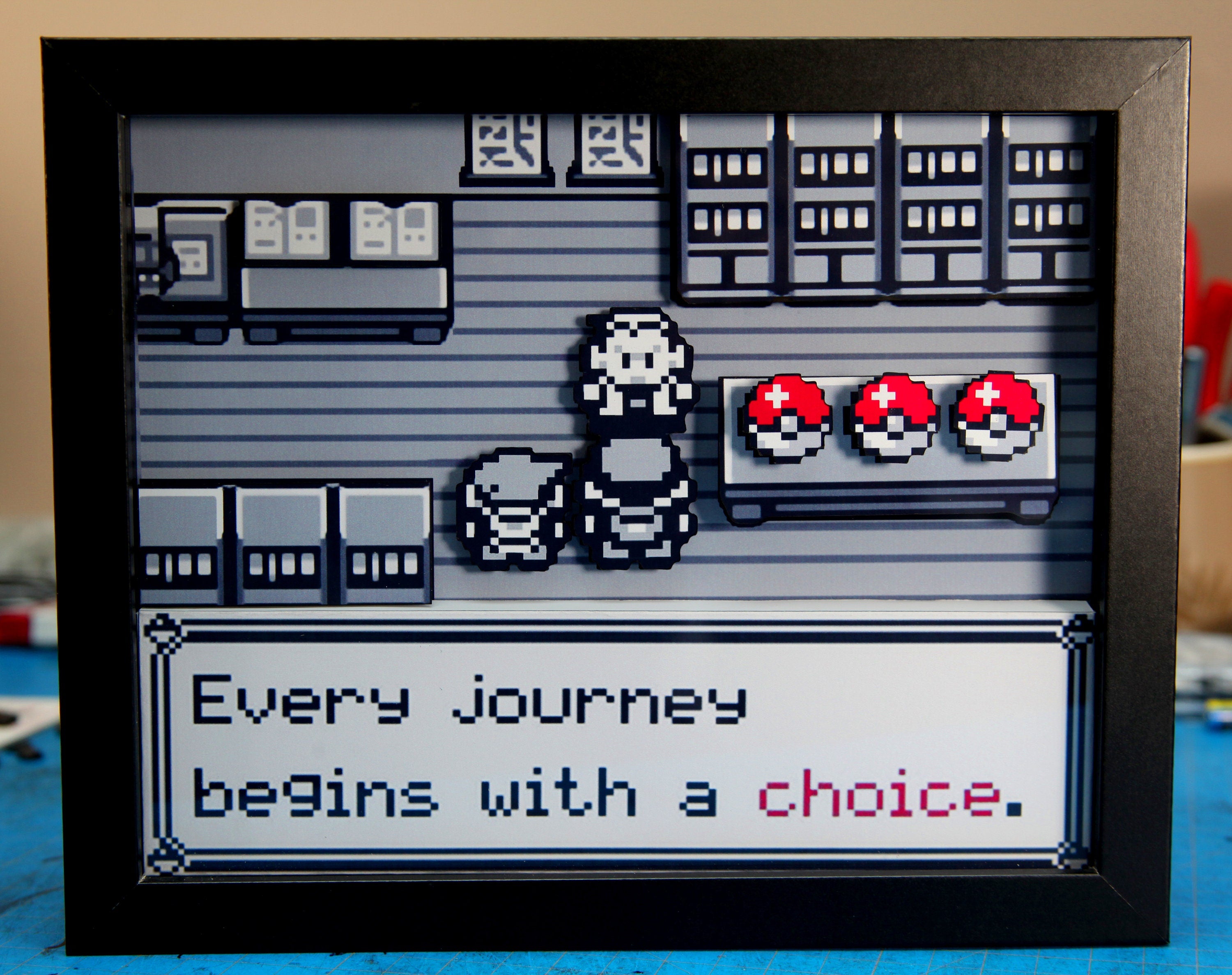 Pokemon Journey Gameboy Videogame Shadowbox
