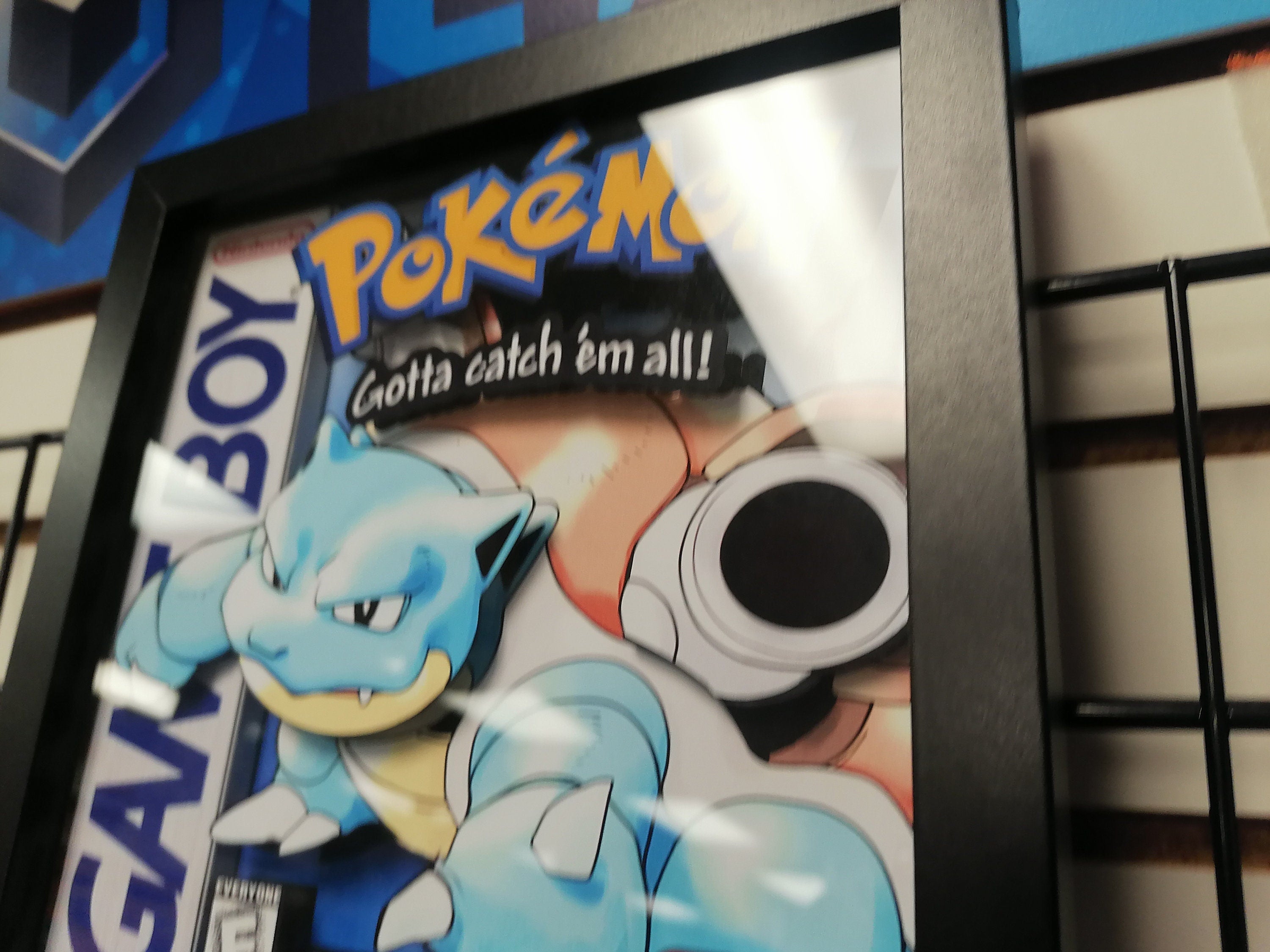 New!! Blastoise Blue Version 3d Shadowbox Diorama