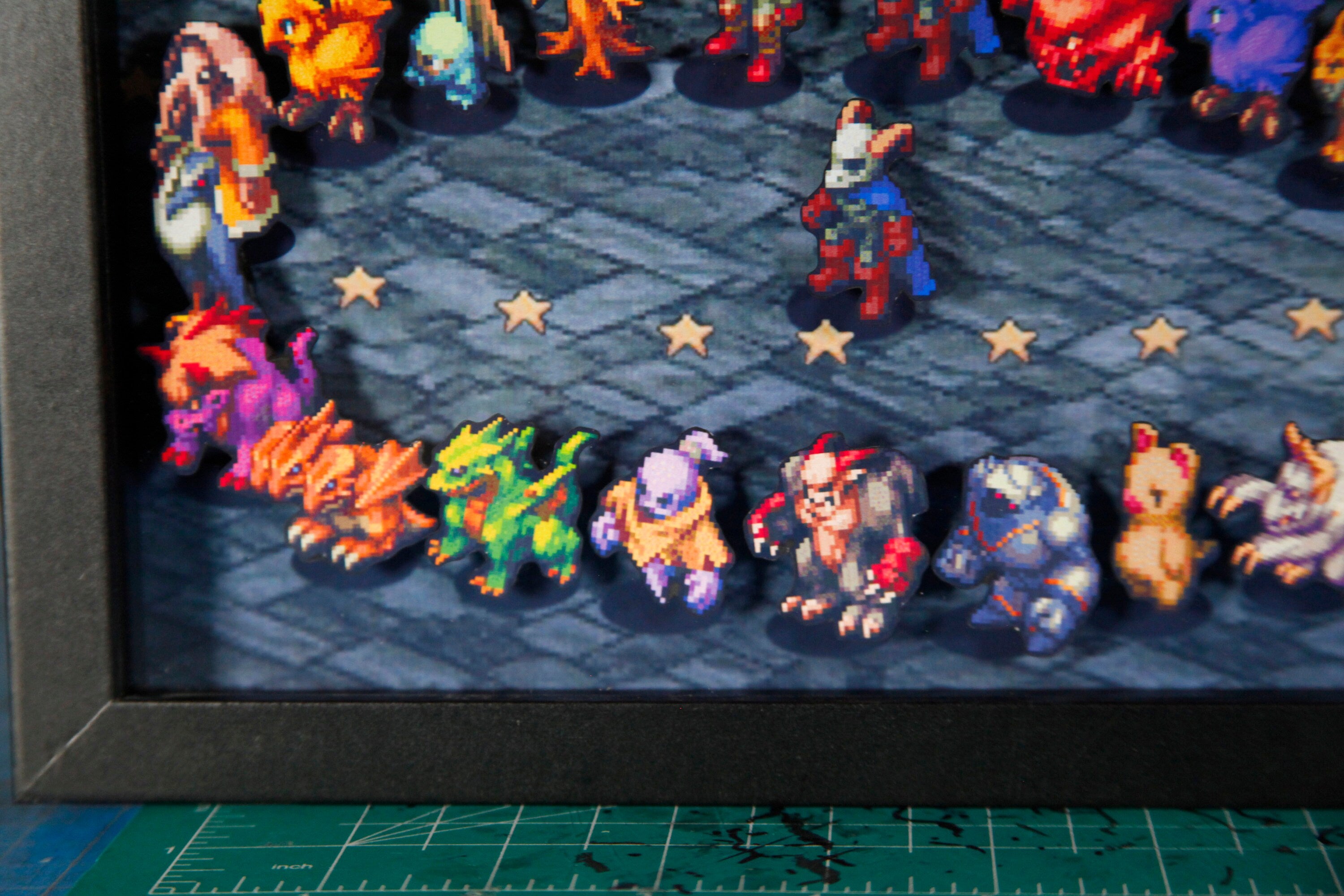 Final Fantasy Tactics Enemies 3D Shadowbox •  Handmade Diorama • Handmade Gift • Video game Art • Video game Gifts •